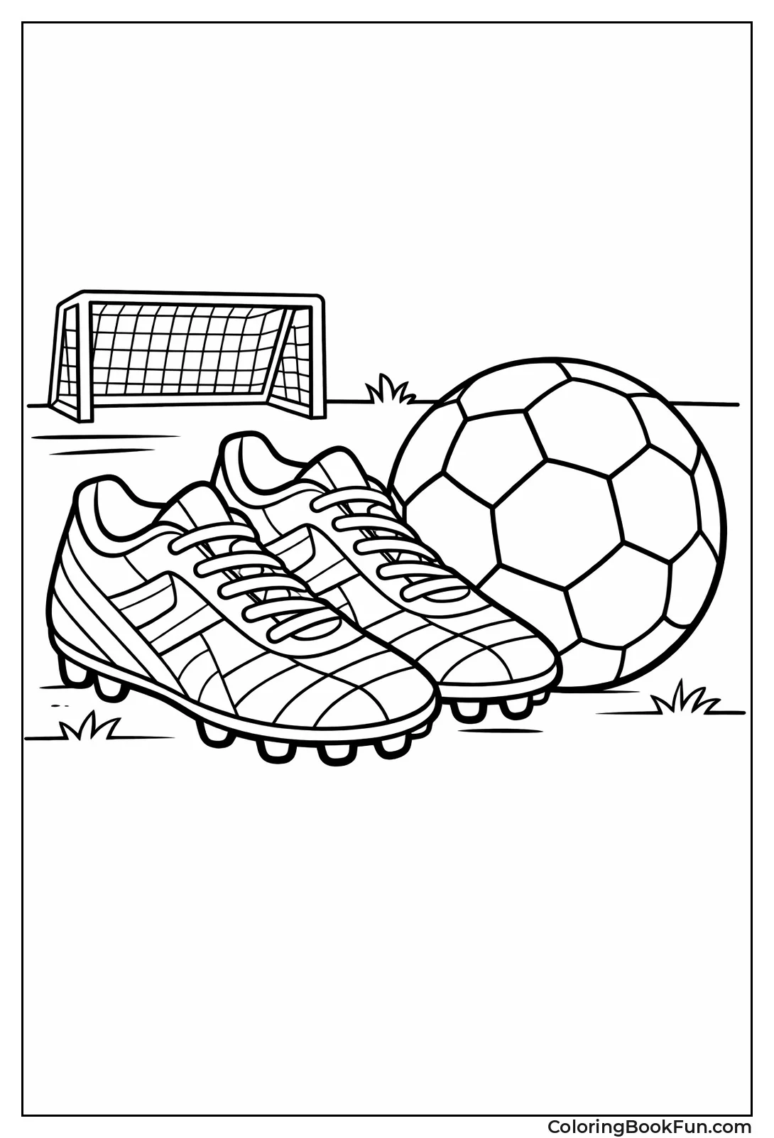 Cleats Beside Soccer Ball