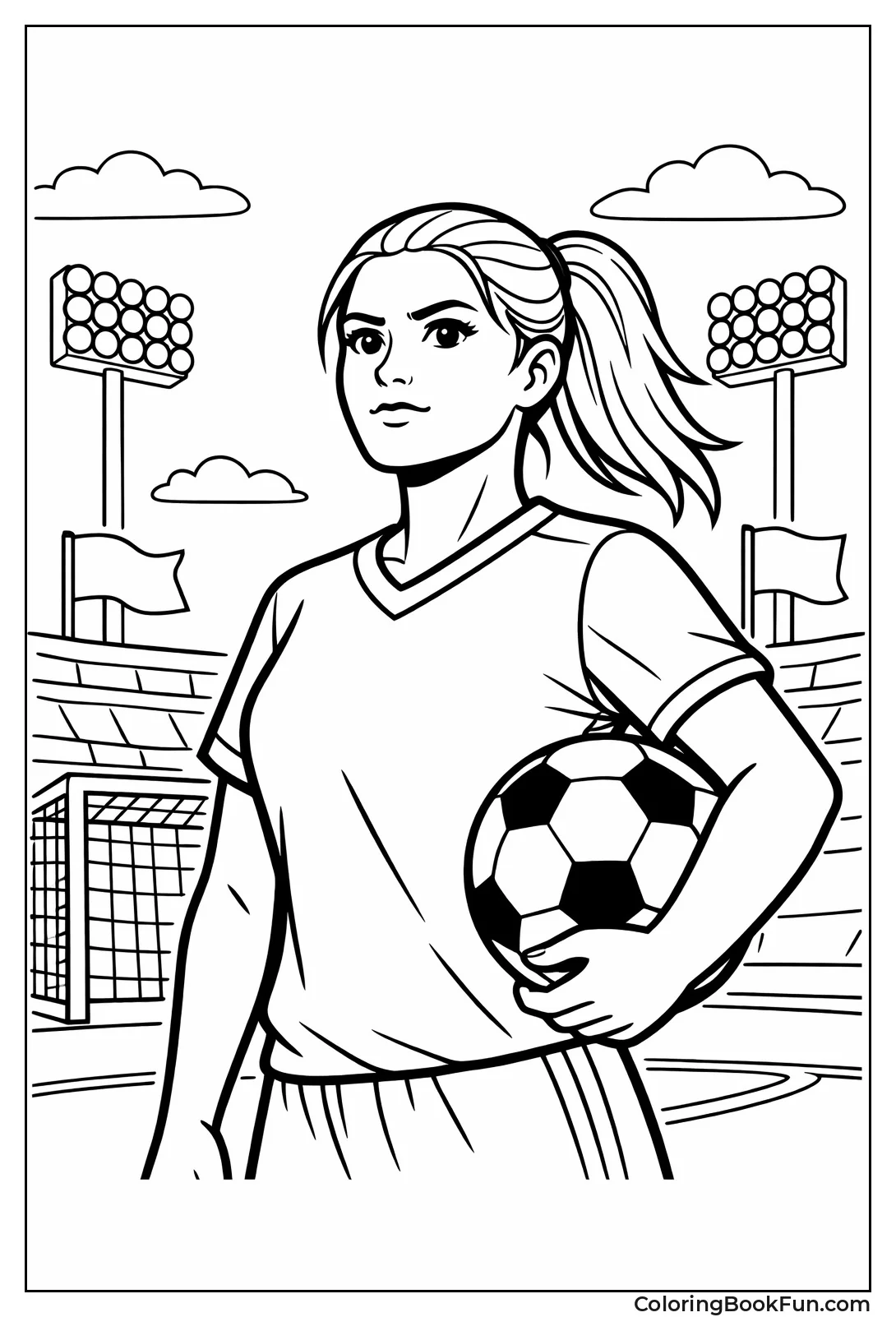Determined Girl Player Portrait