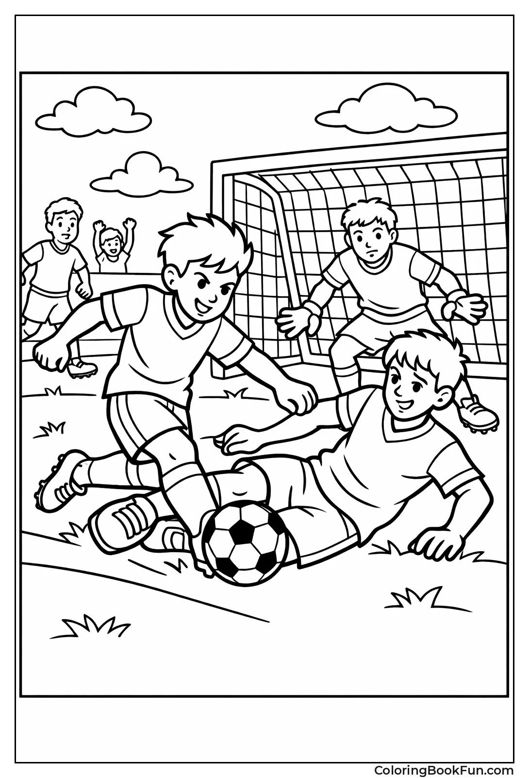 Tackle near Goalpost