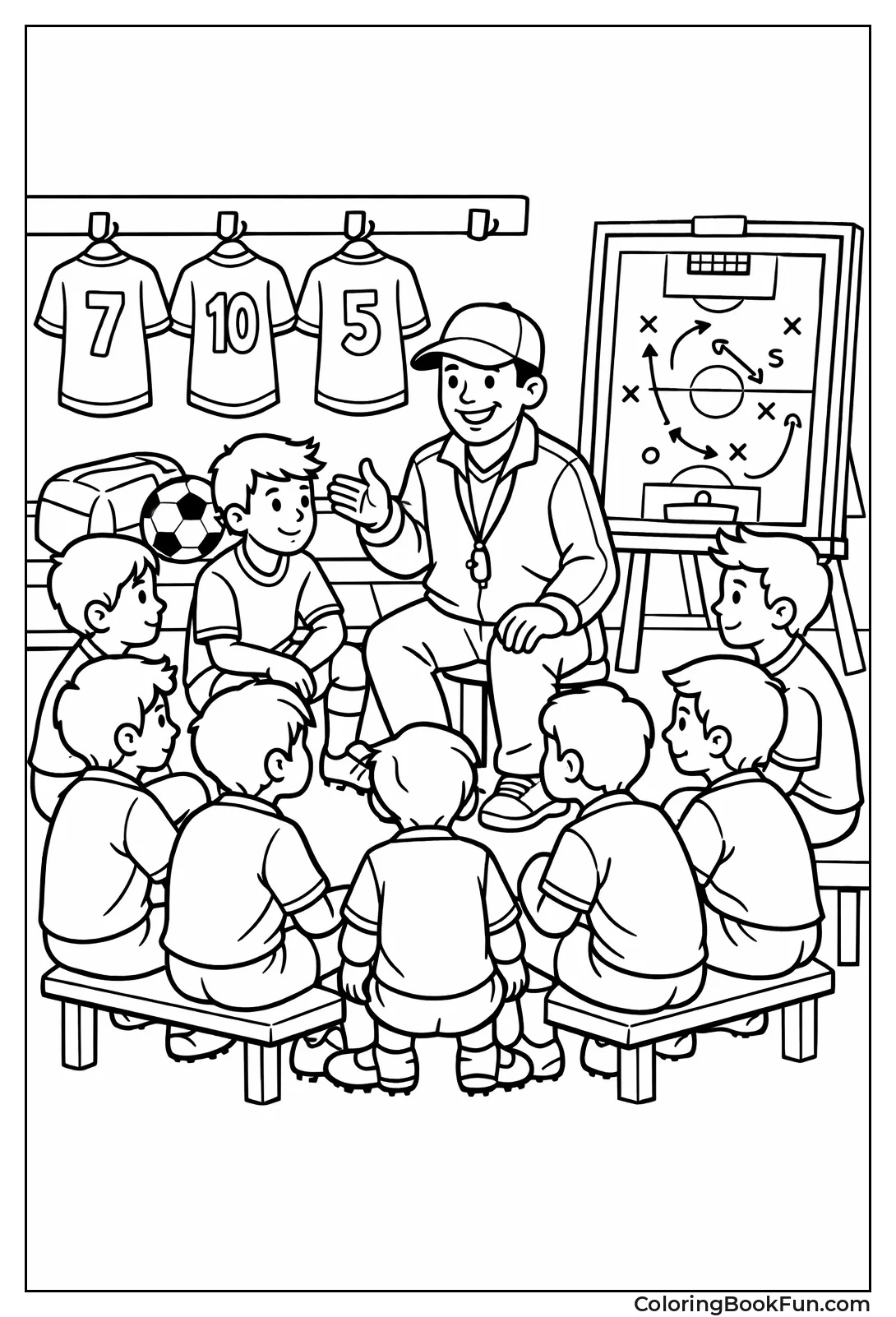 Locker Room Team Huddle