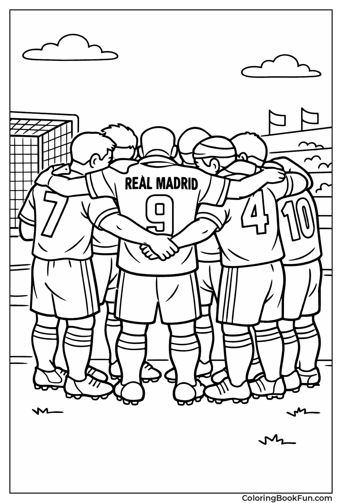 Real Madrid Team Huddle