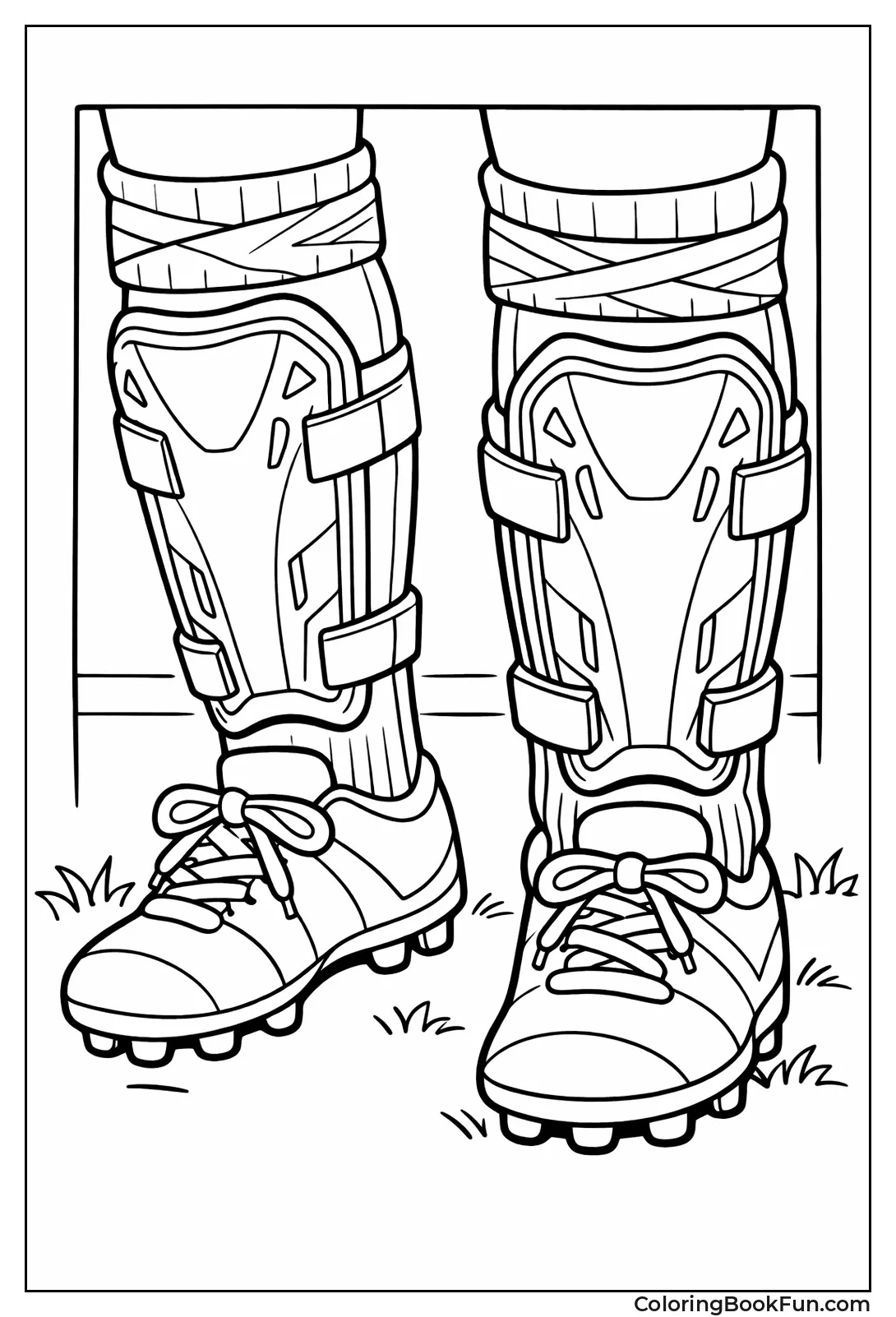 Shin Guards Strapped Tight