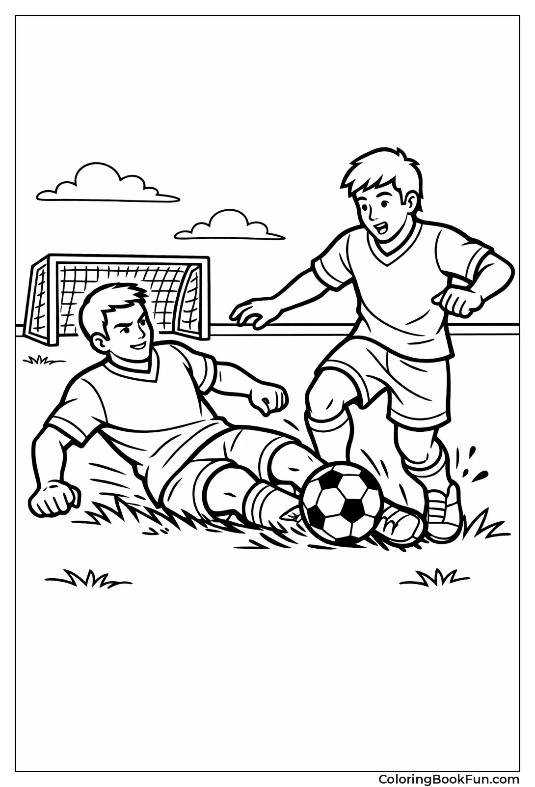 Defender Sliding Clean Tackle