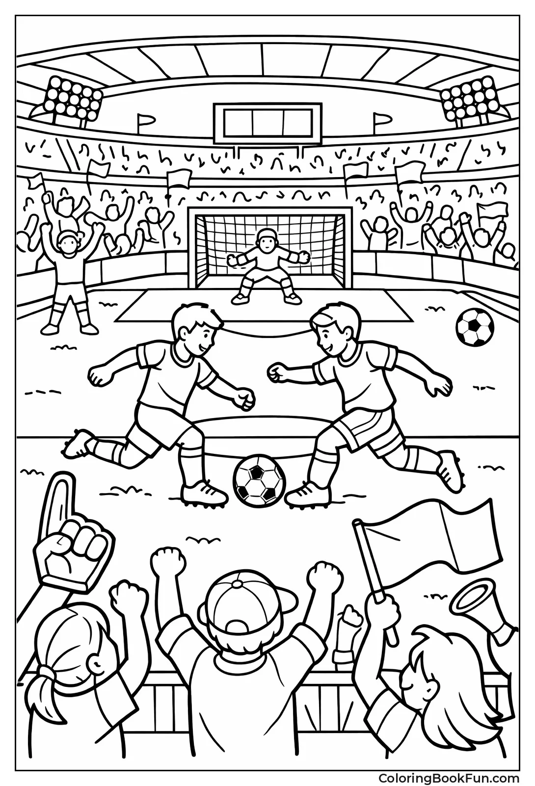 Packed Stadium with Fans