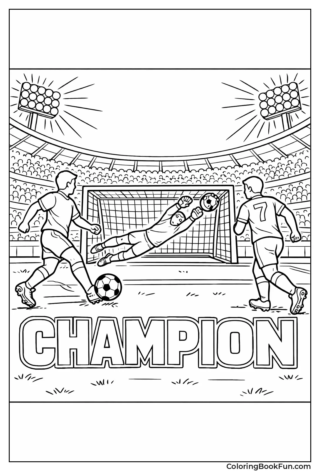 Night Stadium Floodlights