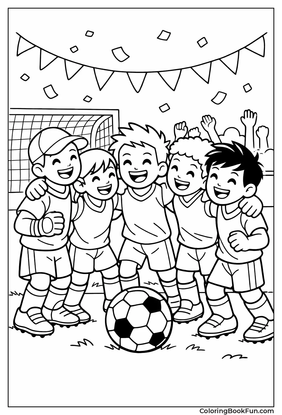 Players Celebrating in Circle