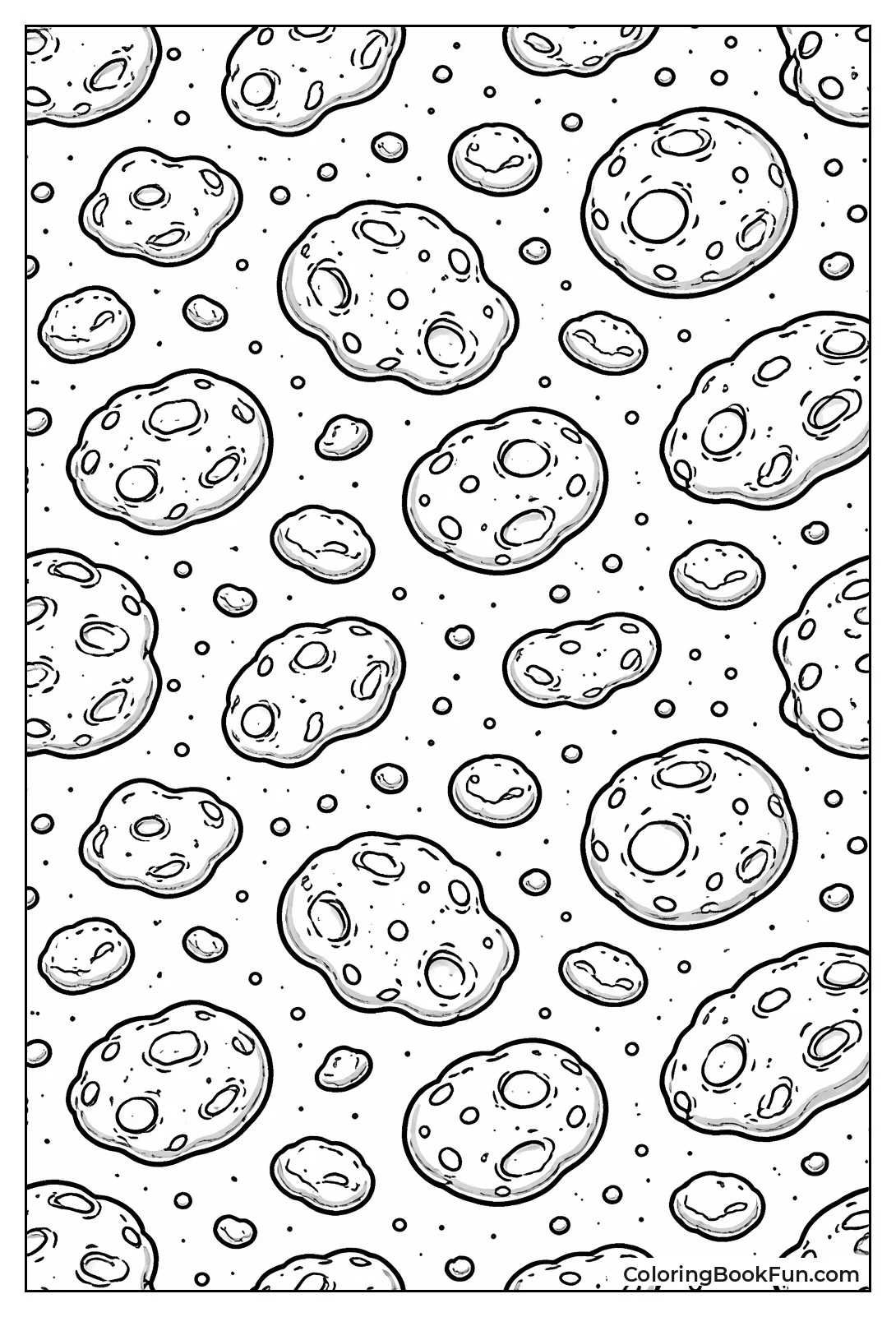Tumbling Asteroids Tile Pattern