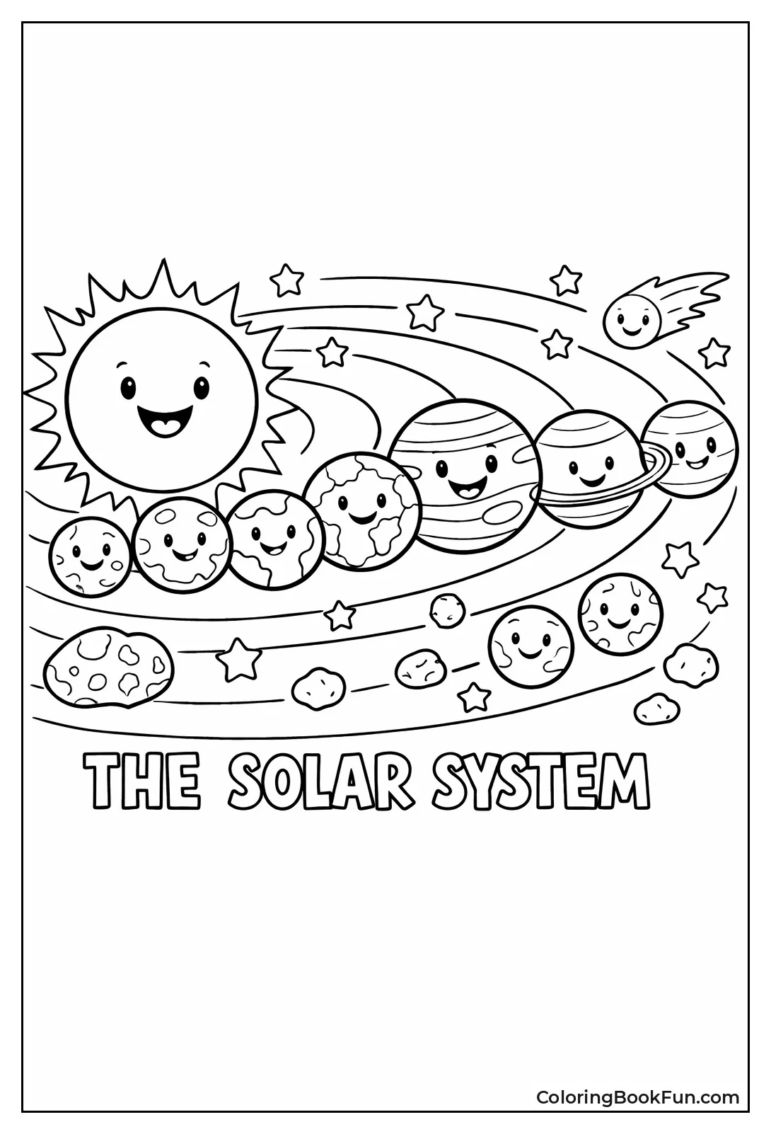 Cartoon Planets Parade Line