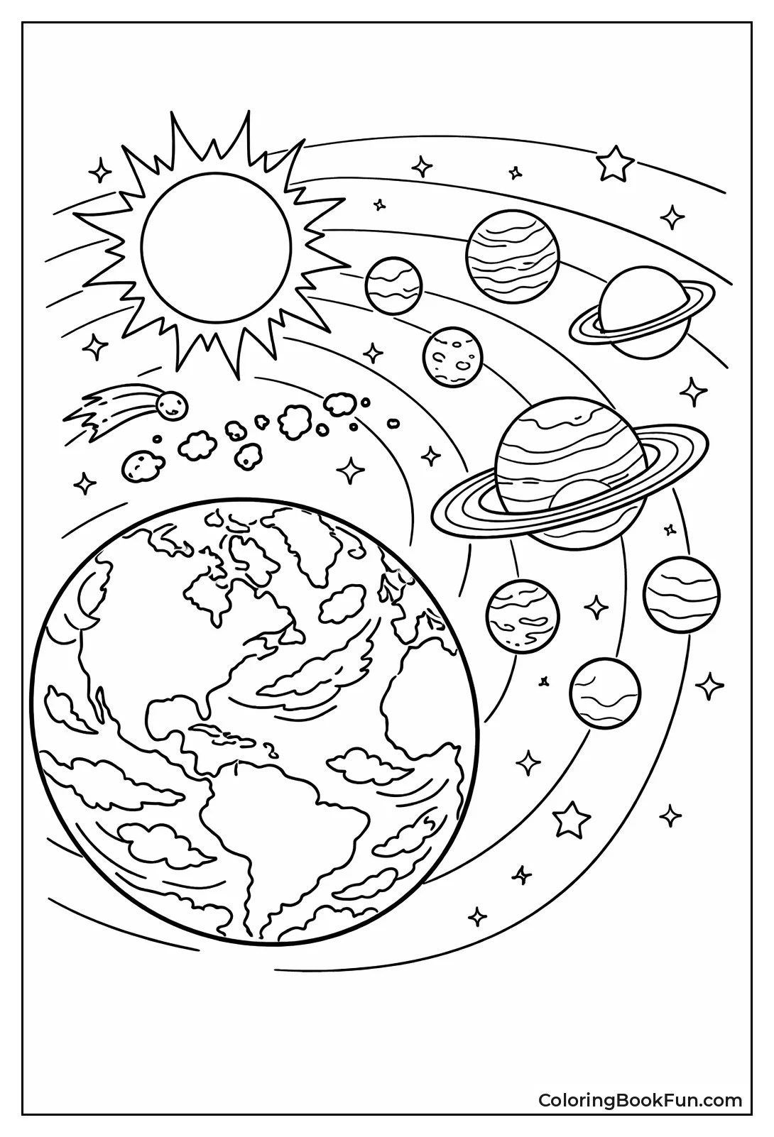 Earth Shows Blue Continents