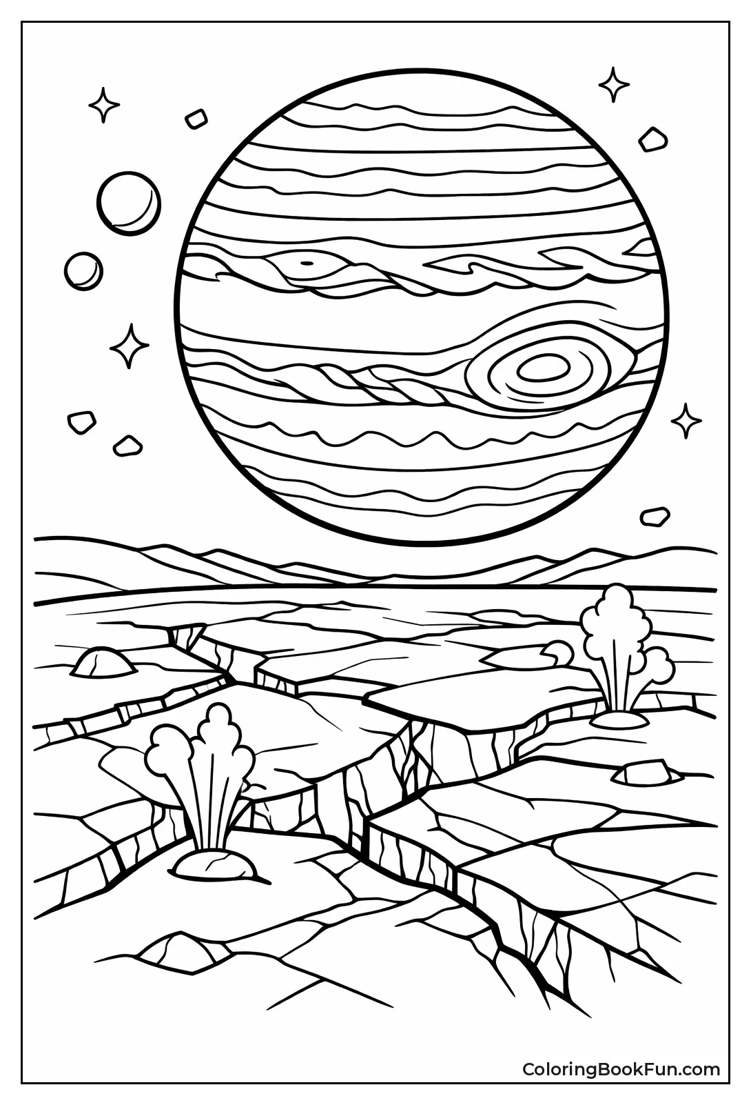 Europa's Ice Cracks Shine