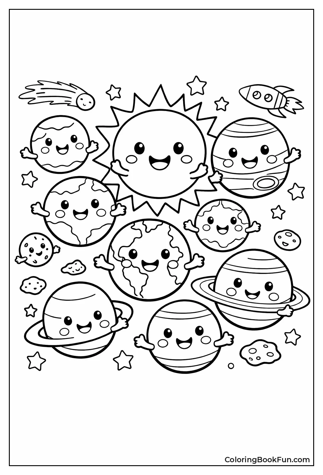 Cute Planets Play Together