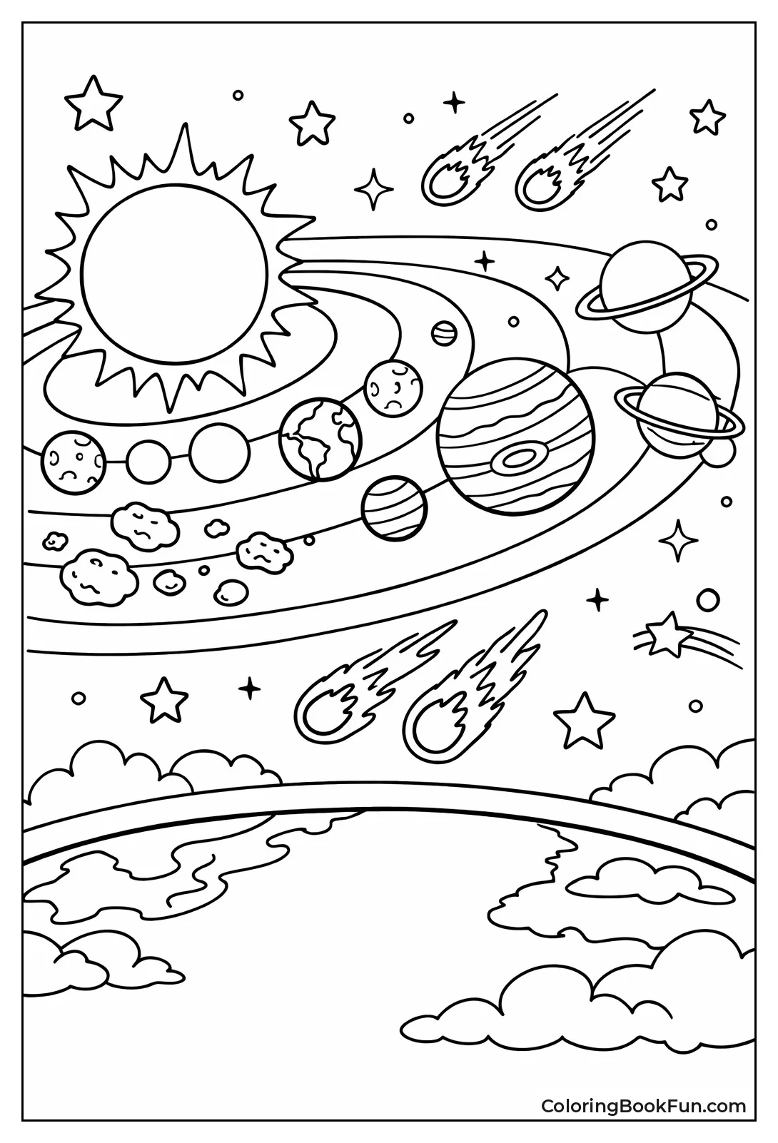 Meteors Shower Night Sky