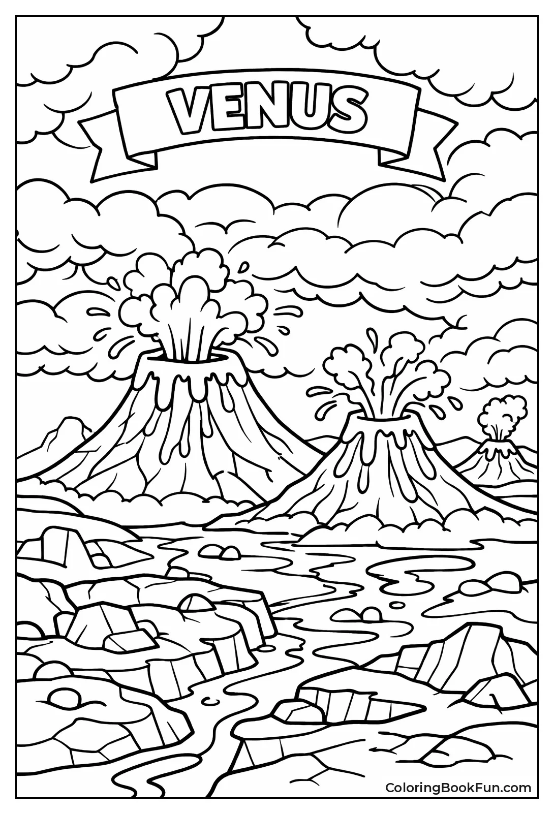 Venus Volcanoes Spew Lava