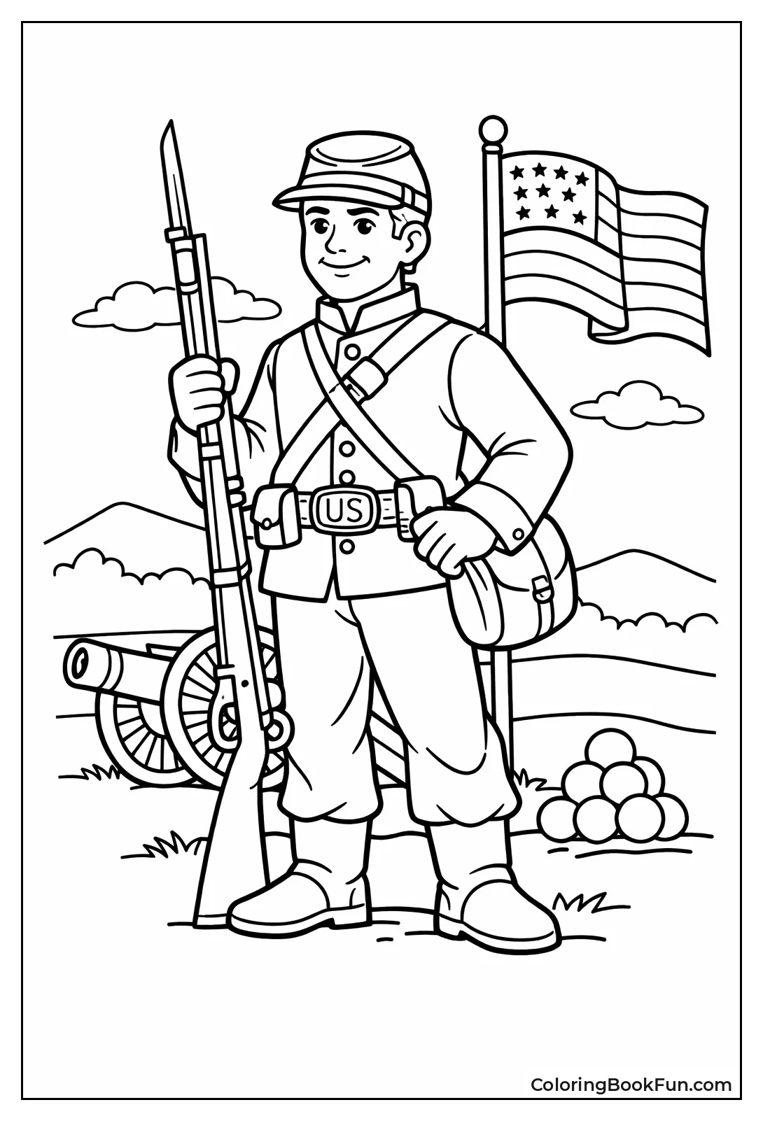 Civil War Soldier Musket