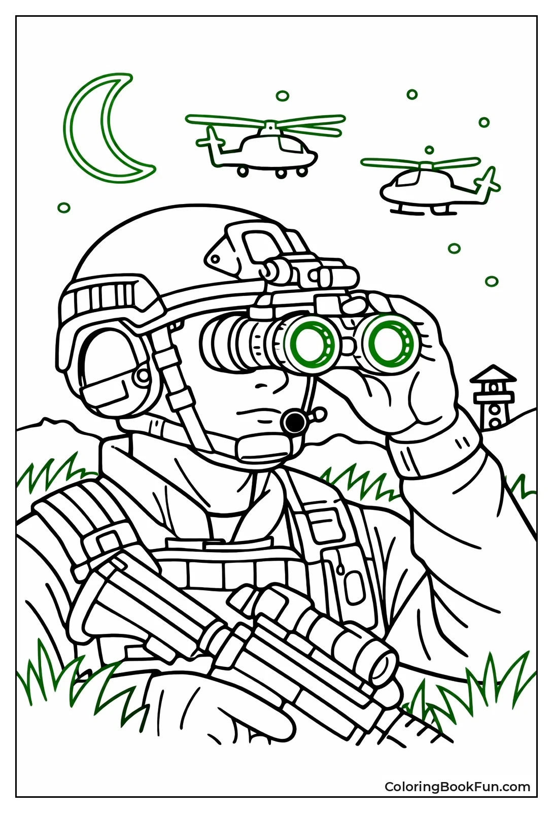 Soldier Sees Green Glow