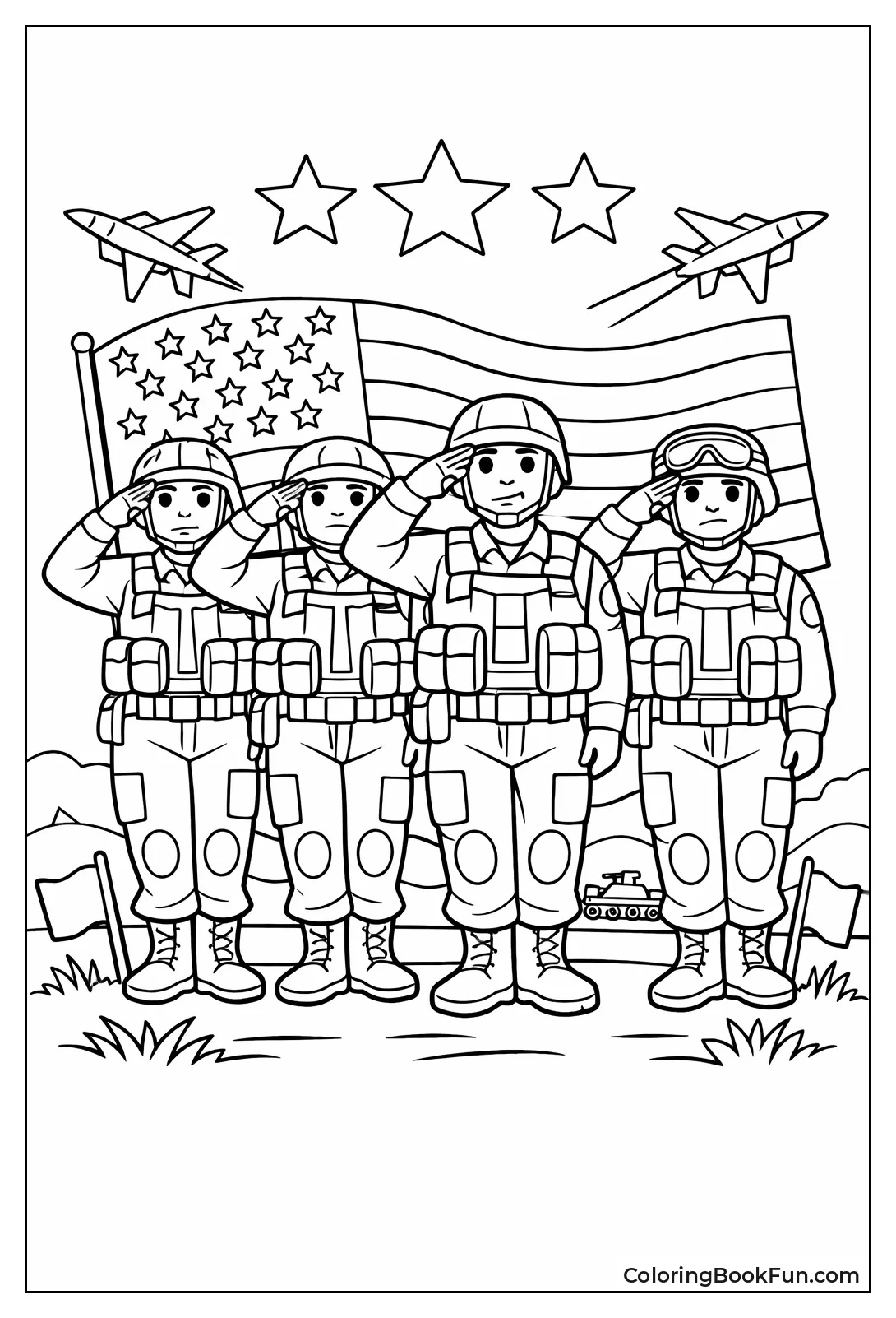 Squad Stands in Formation