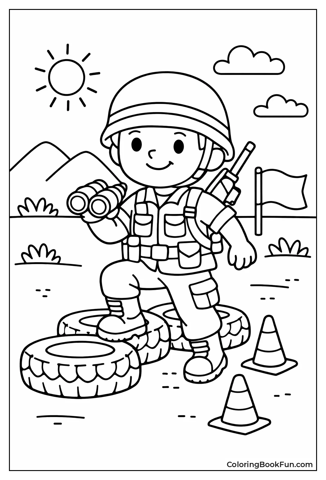 Soldier Trains in Summer