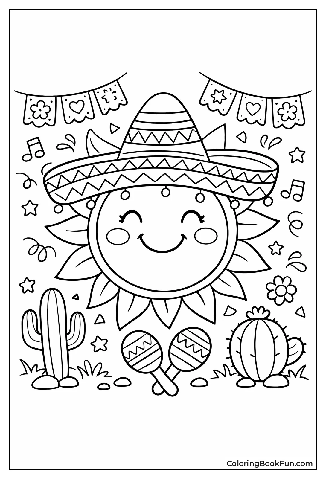 Sombrero-Wearing Mexican Sun