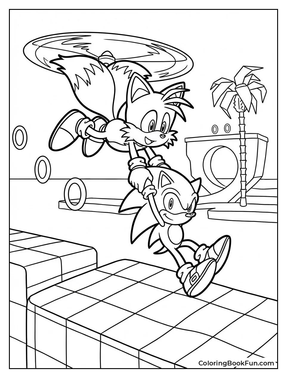 Tails Carries Sonic Fast