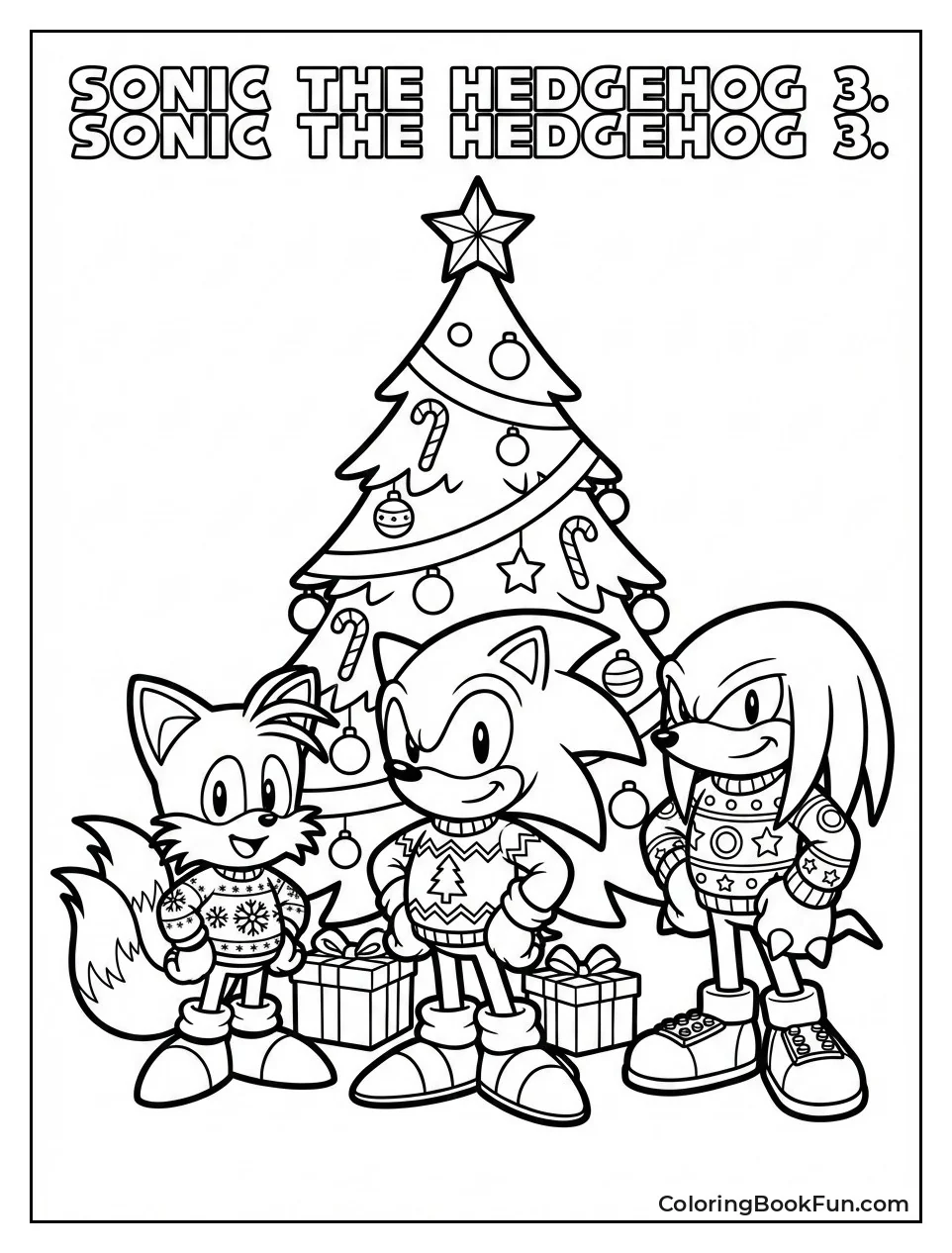 Sonic Team by Christmas Tree