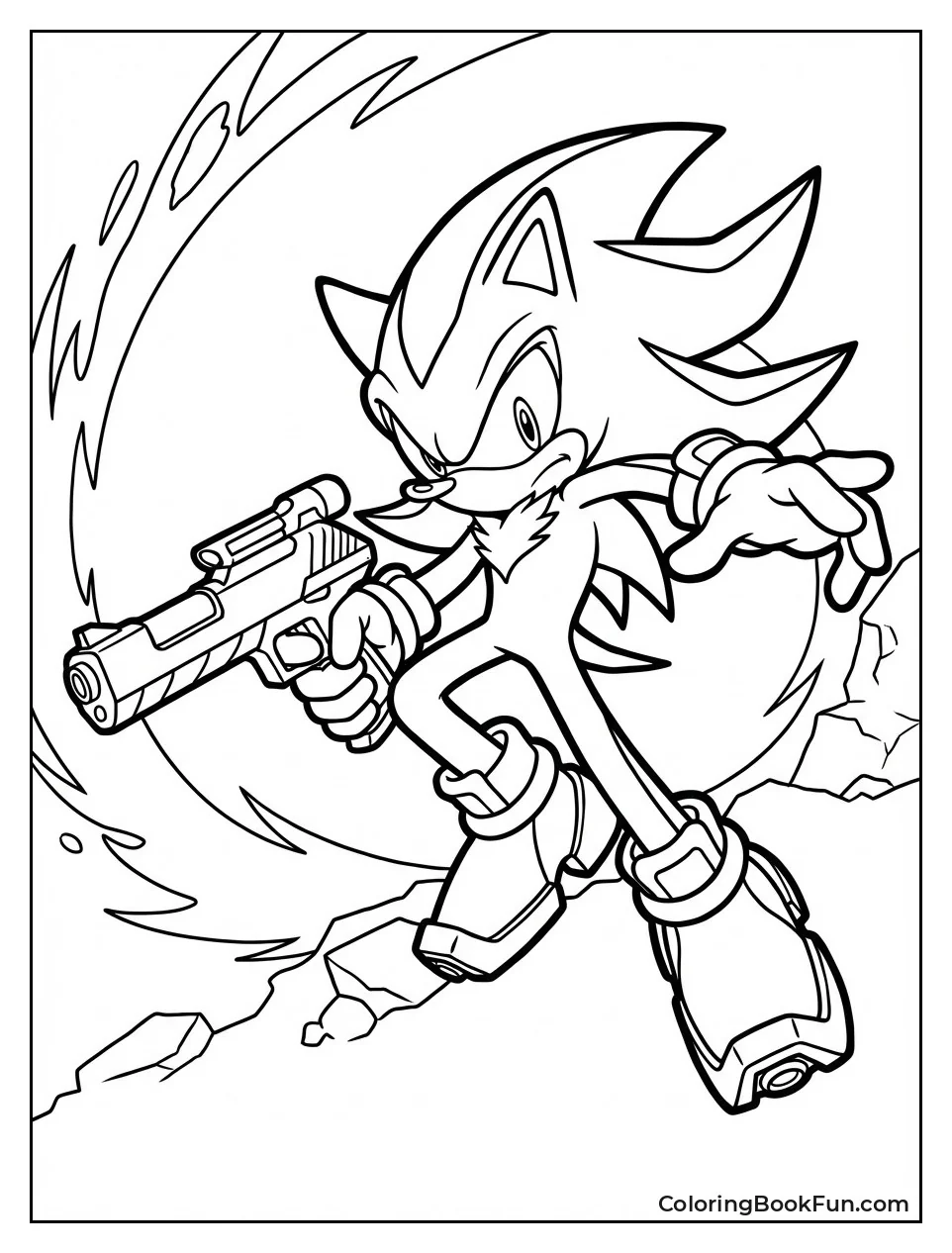 Shadow Posing with His Gun
