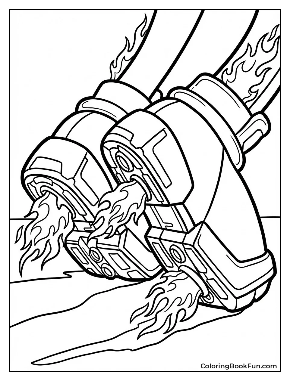 Shadow's Shoes Shooting Flames