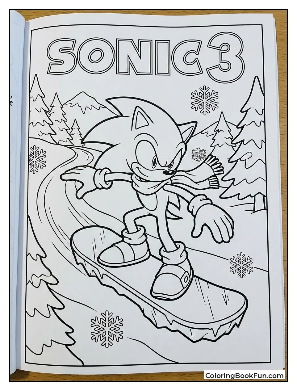 Sonic Surfing Icy Snow Slope