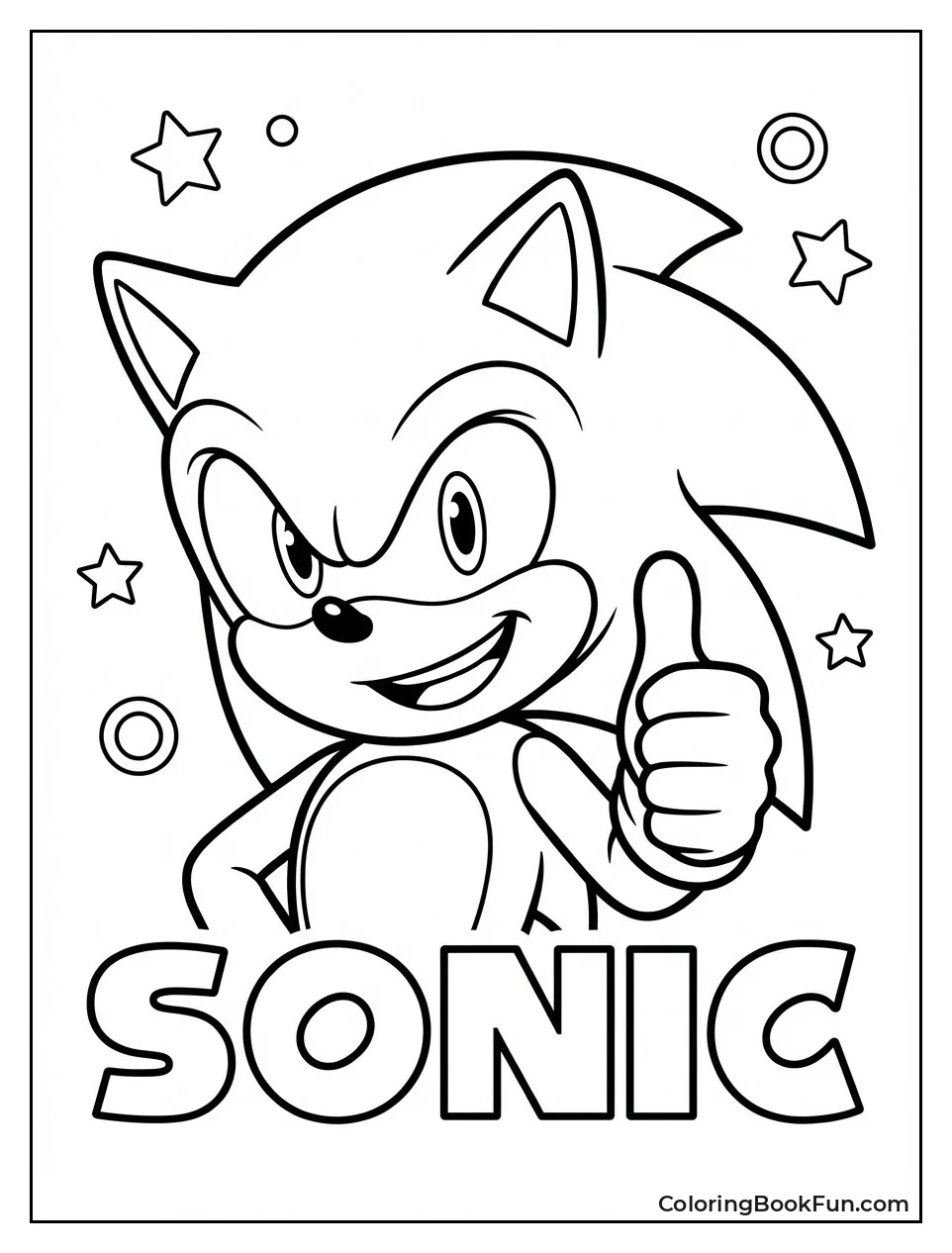 Smiling Sonic Giving Thumbs Up