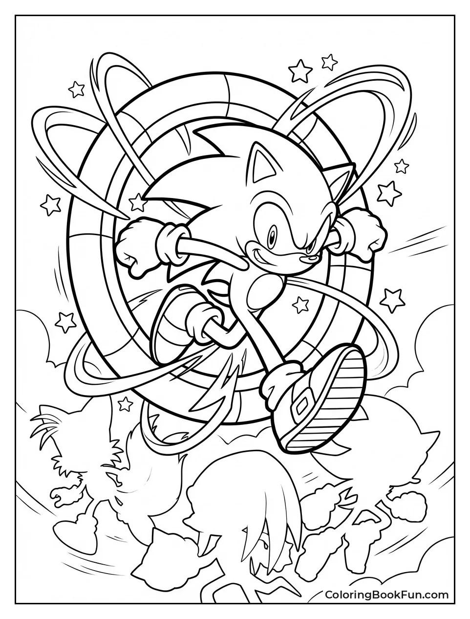 Sonic Leaping Through Ring Portal