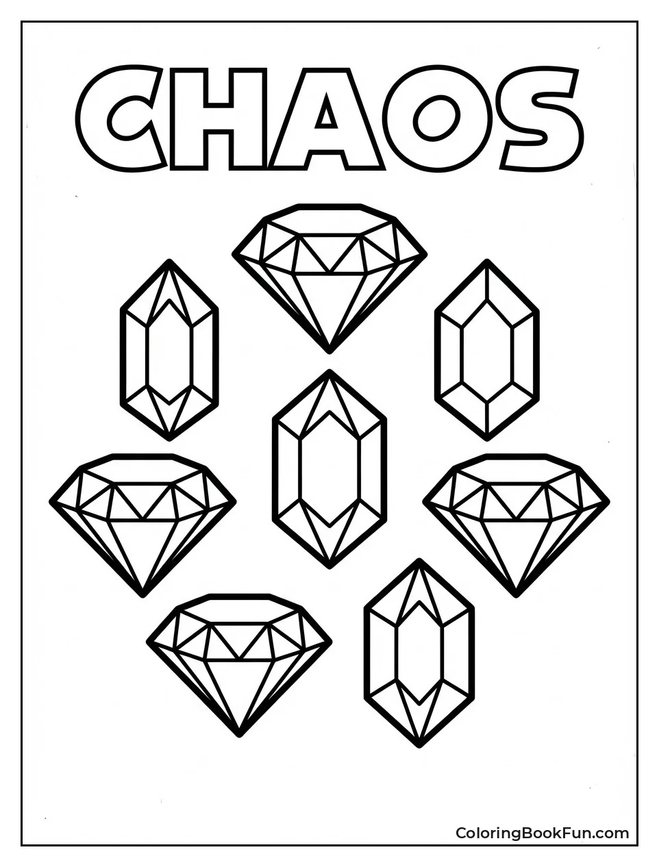 Seven Chaos Emeralds in Circle