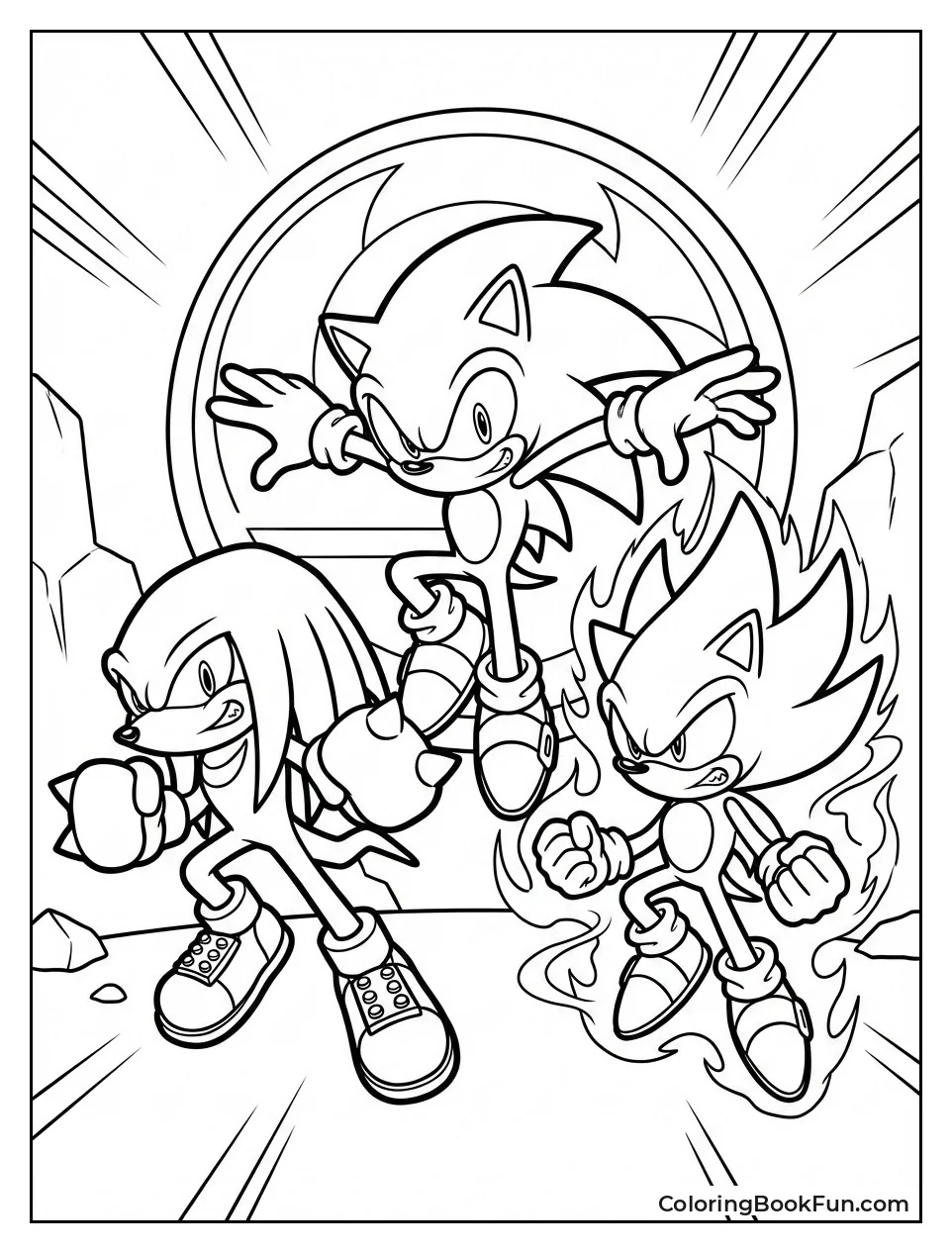 Sonic Knuckles Battle Dark Sonic