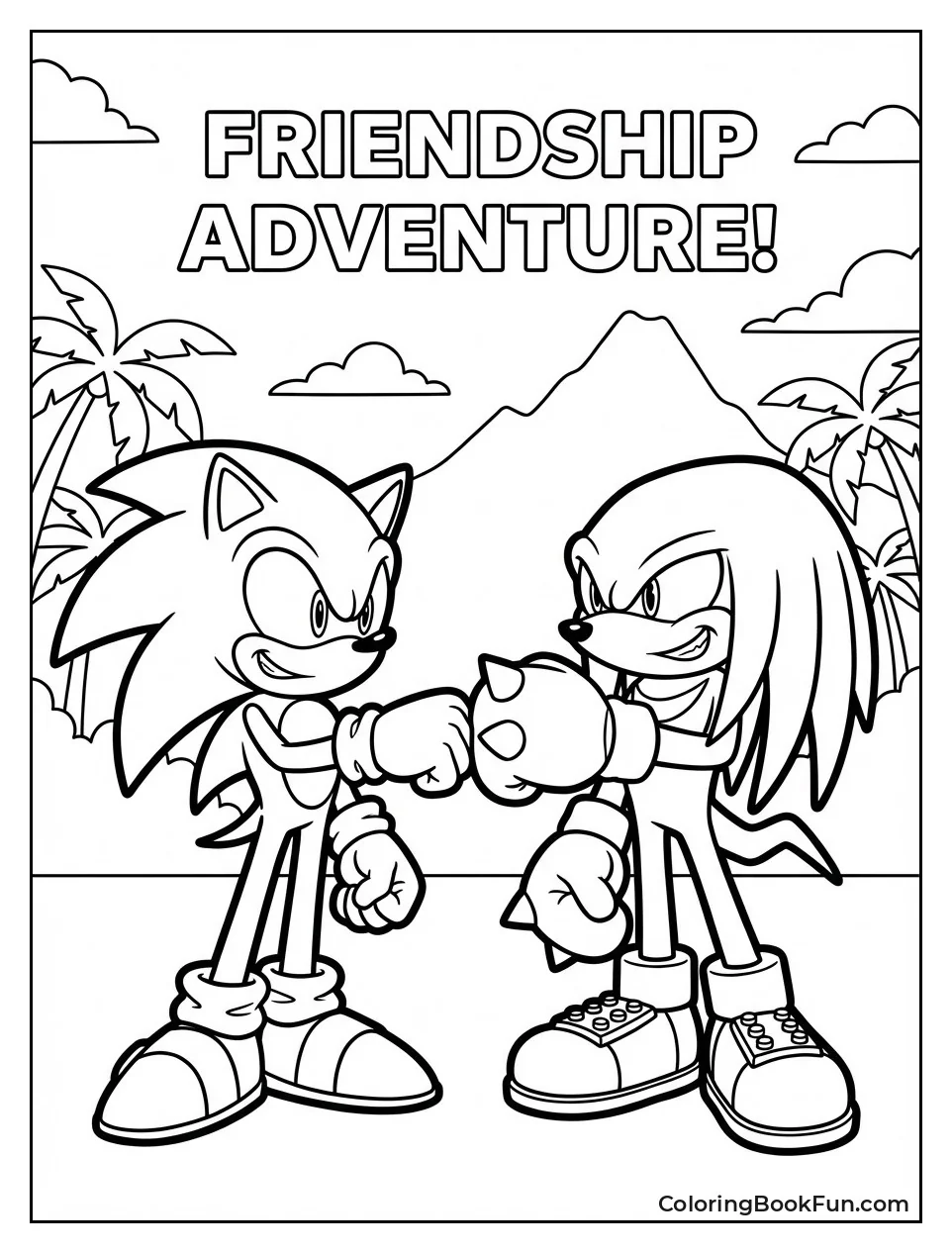 Sonic and Knuckles Fist Bumping