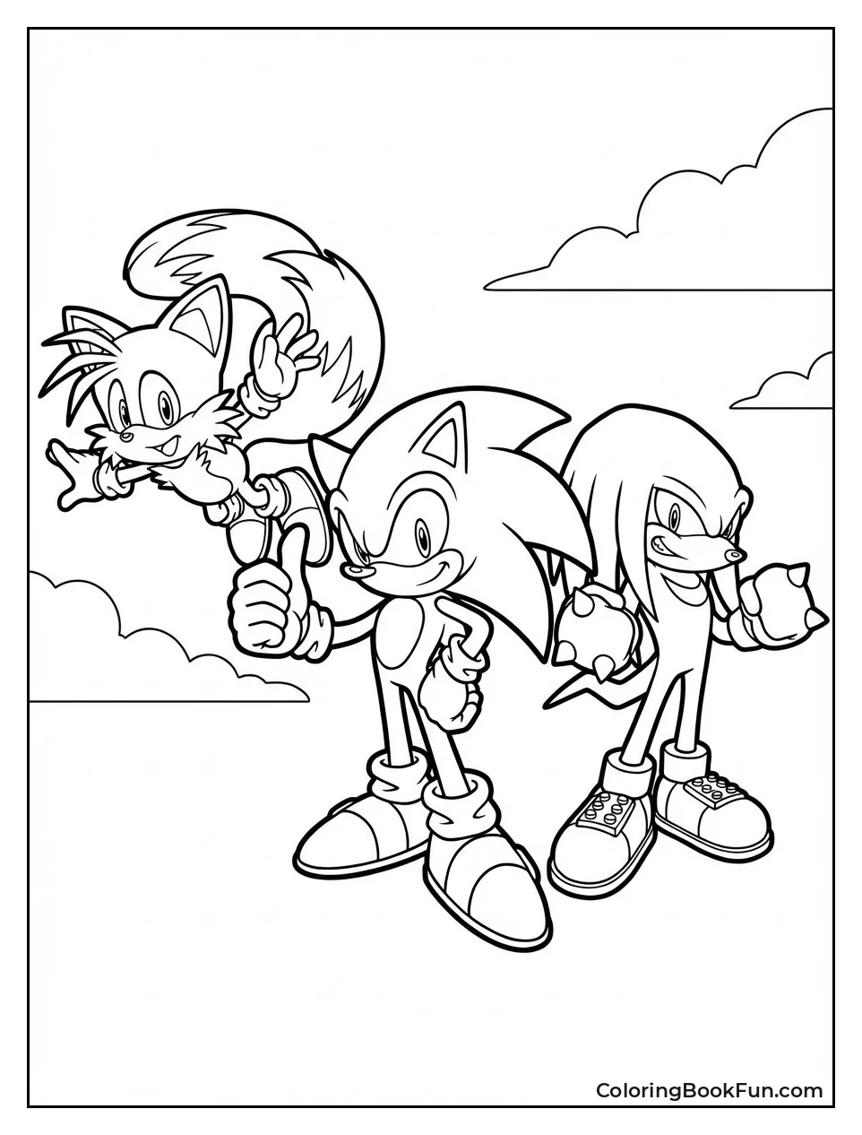 Sonic Tails Knuckles Strike Pose