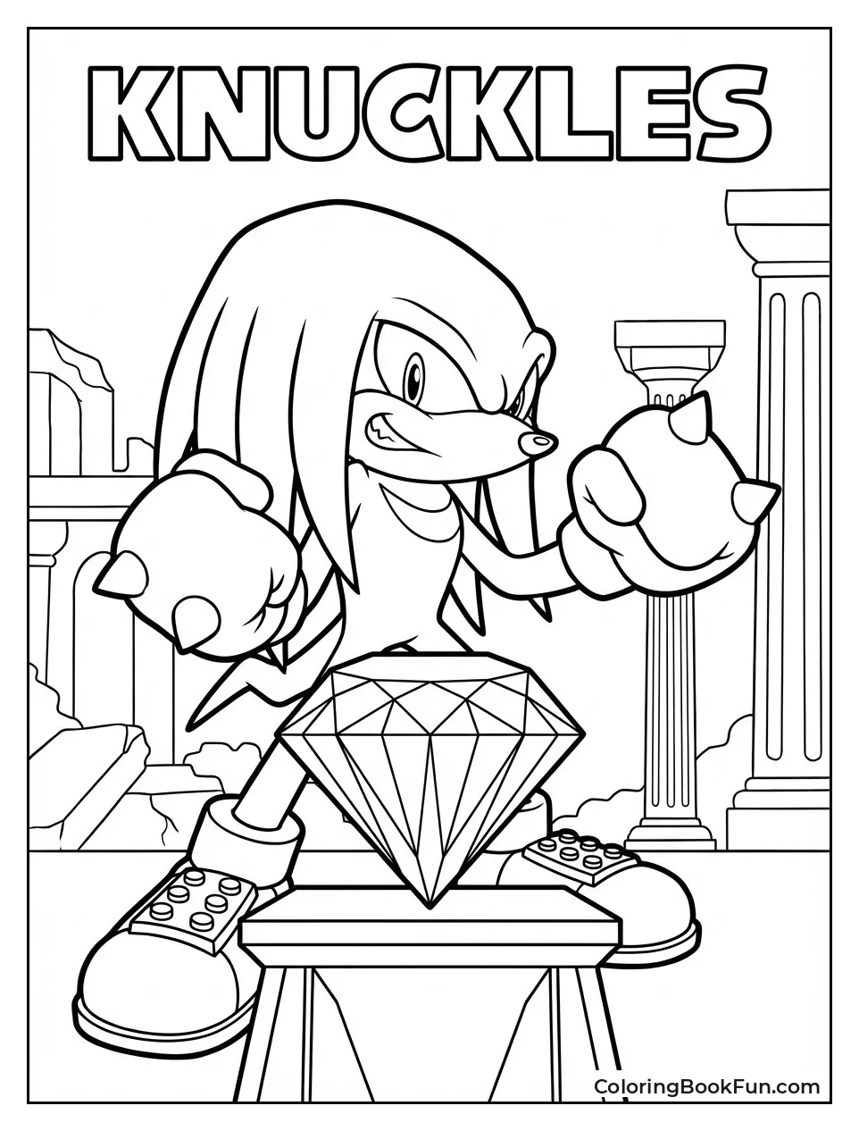 Knuckles Guarding Master Emerald