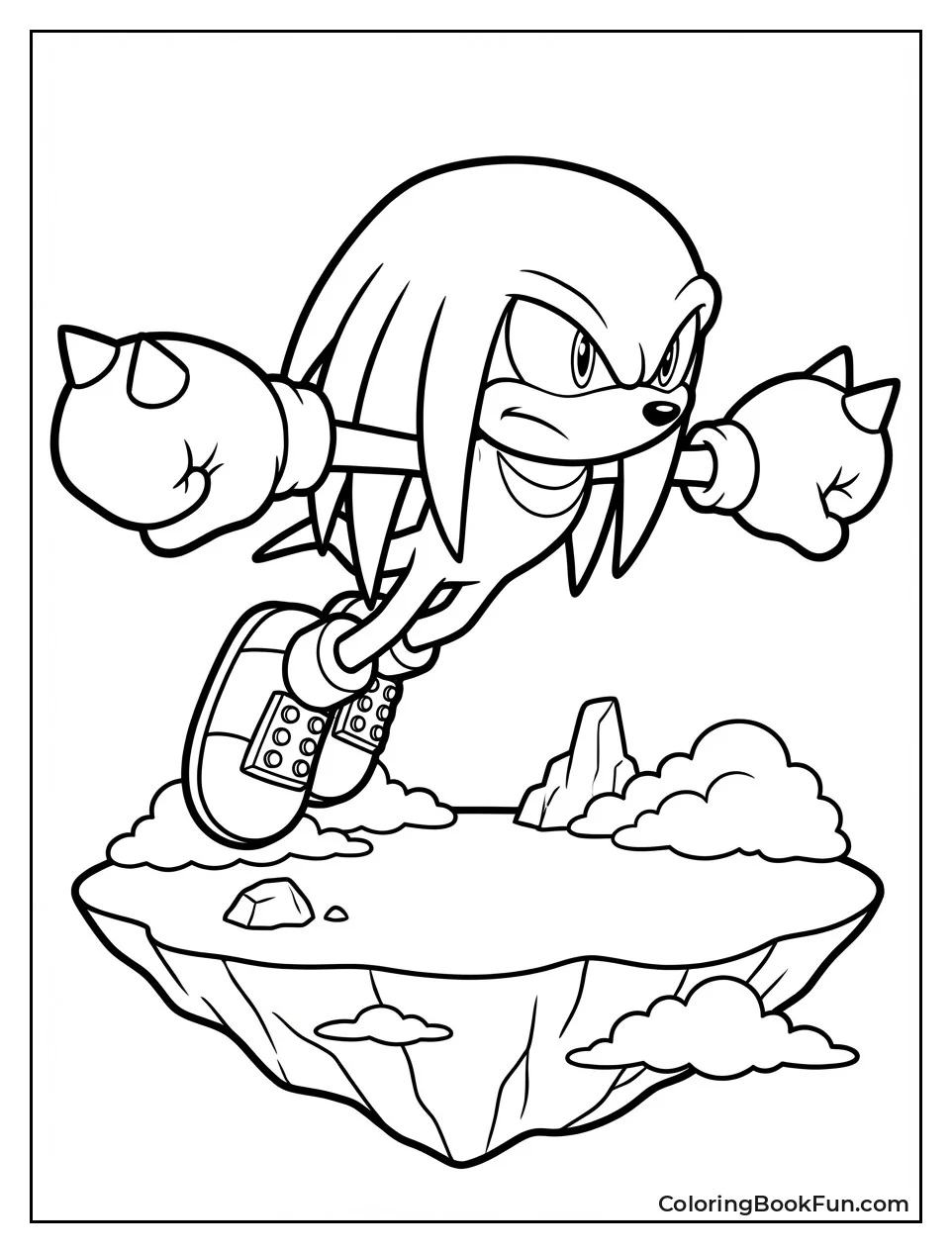 Knuckles Gliding over Island