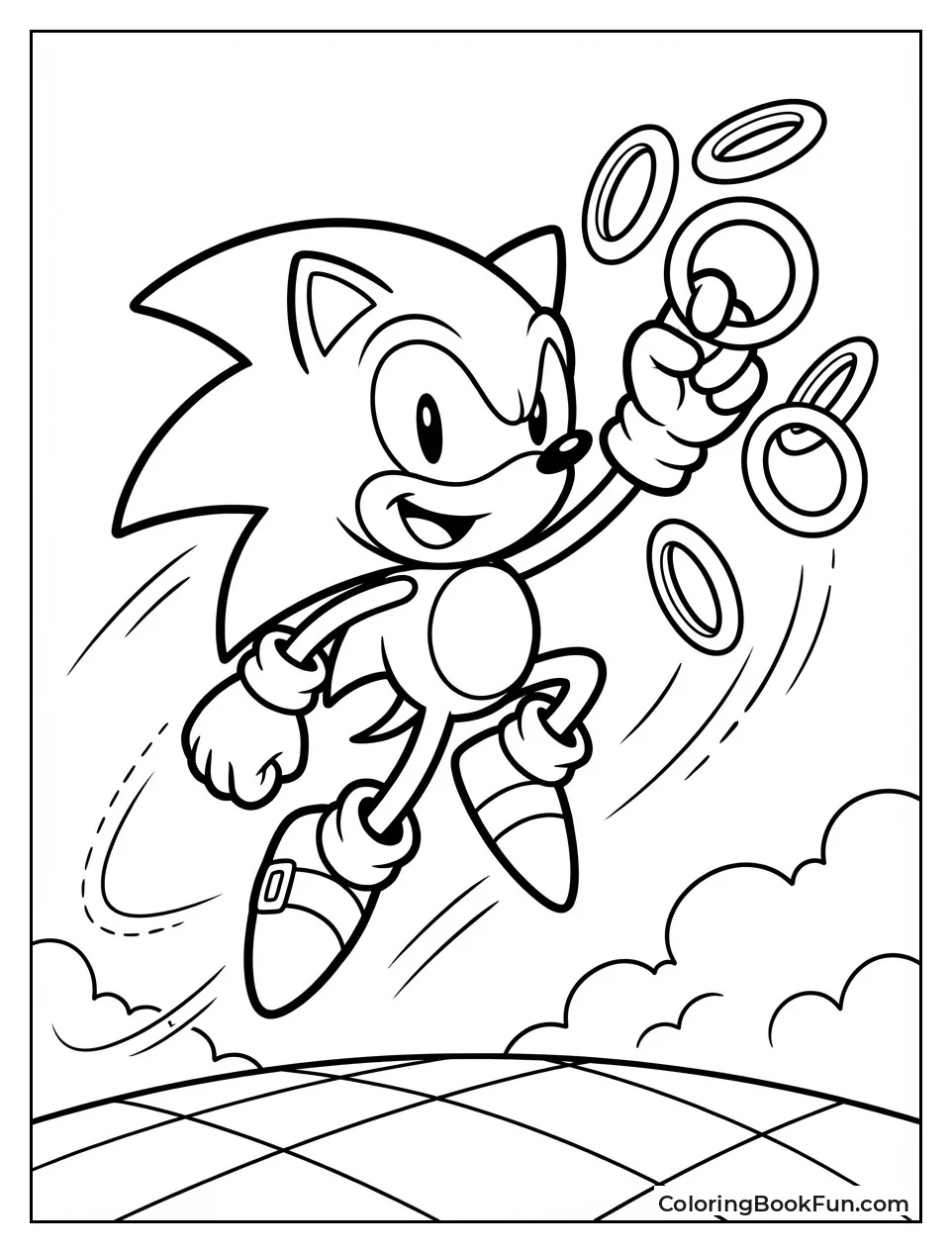 Sonic Grabbing Golden Rings