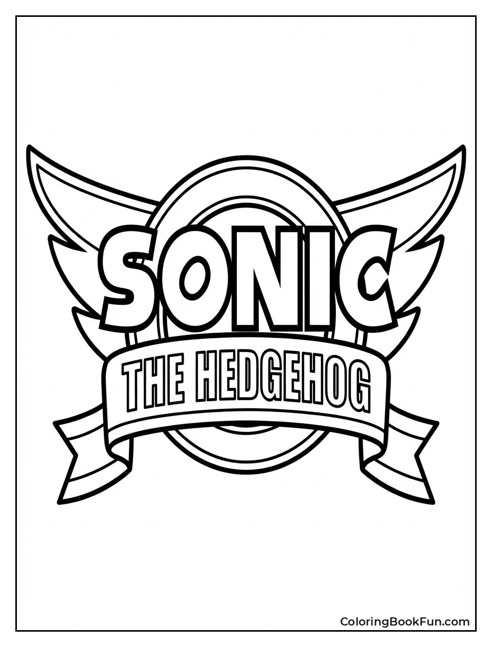 Classic Sonic Logo Outline
