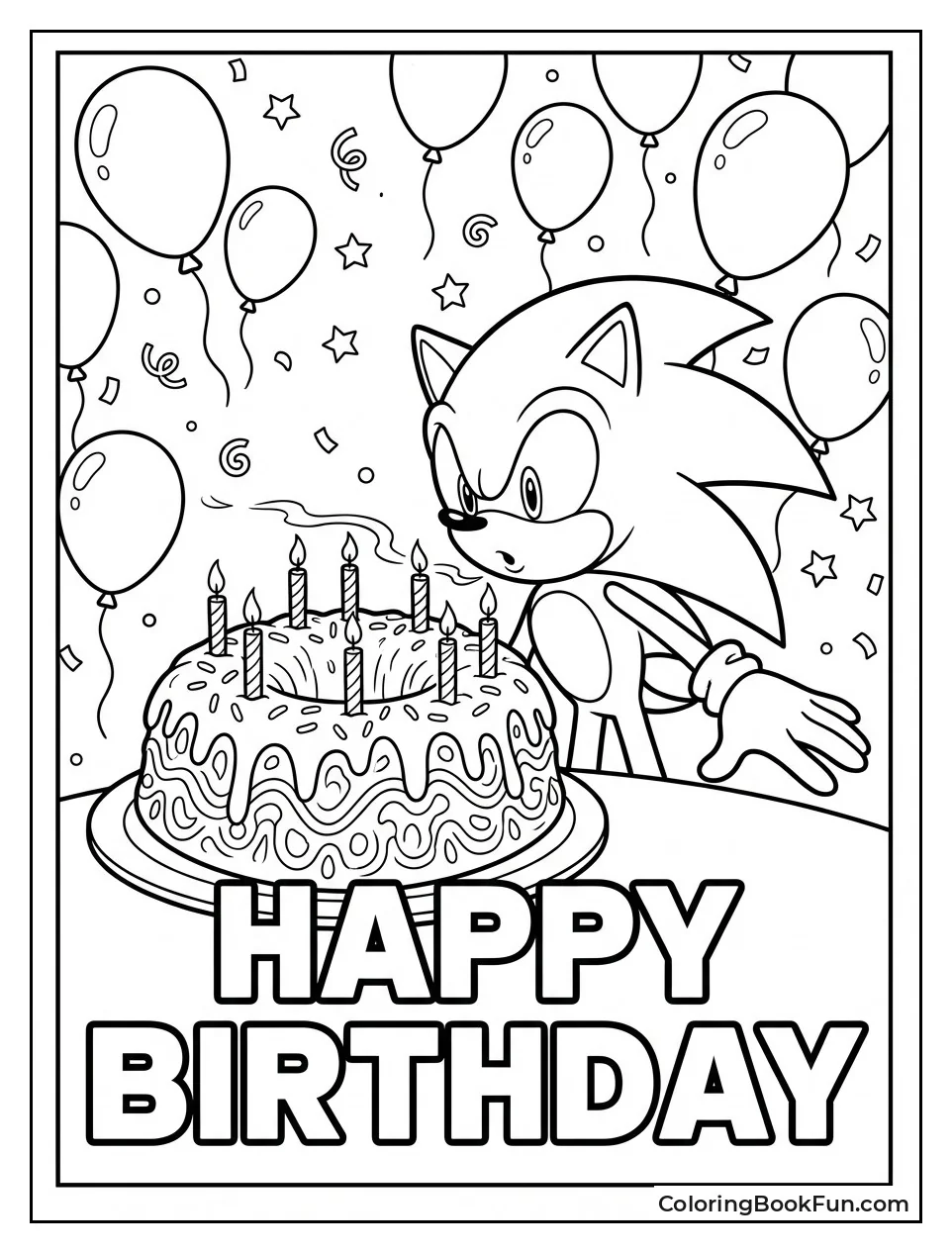Sonic Blowing Birthday Candles