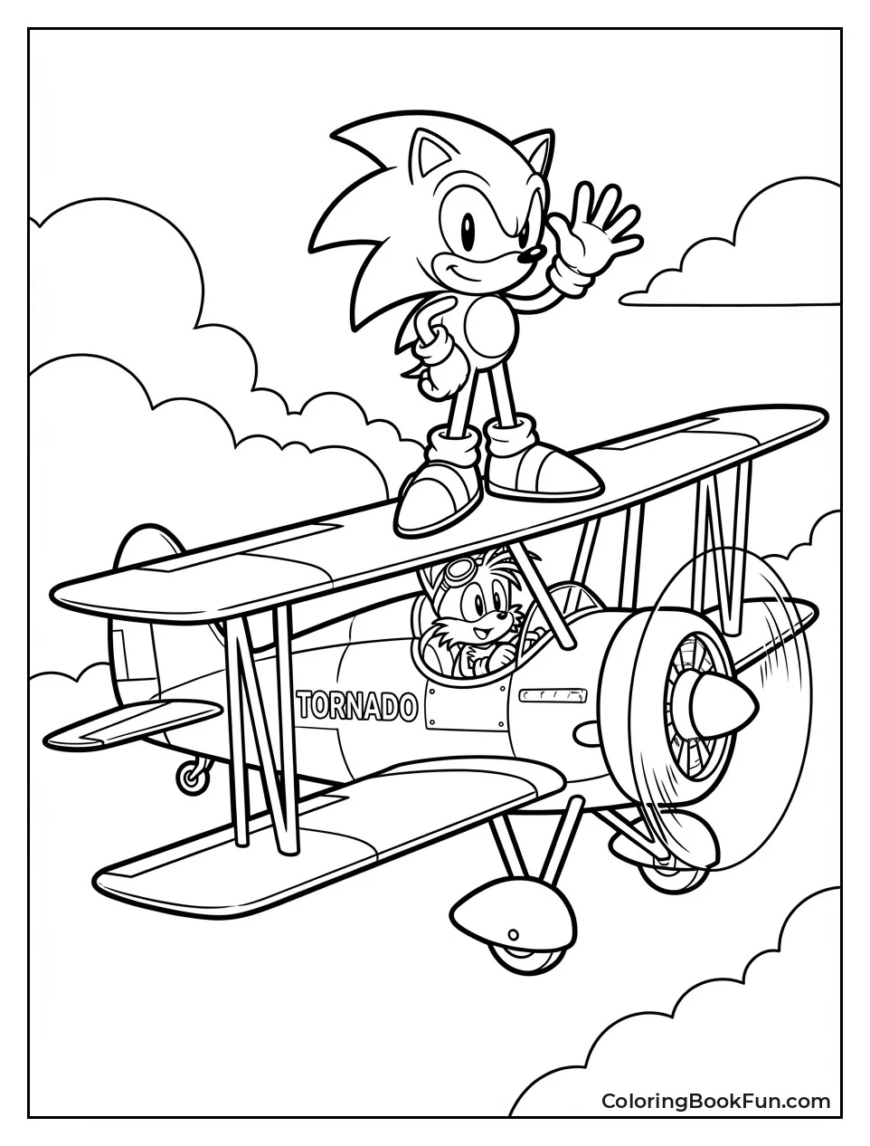 Tornado Plane over Clouds