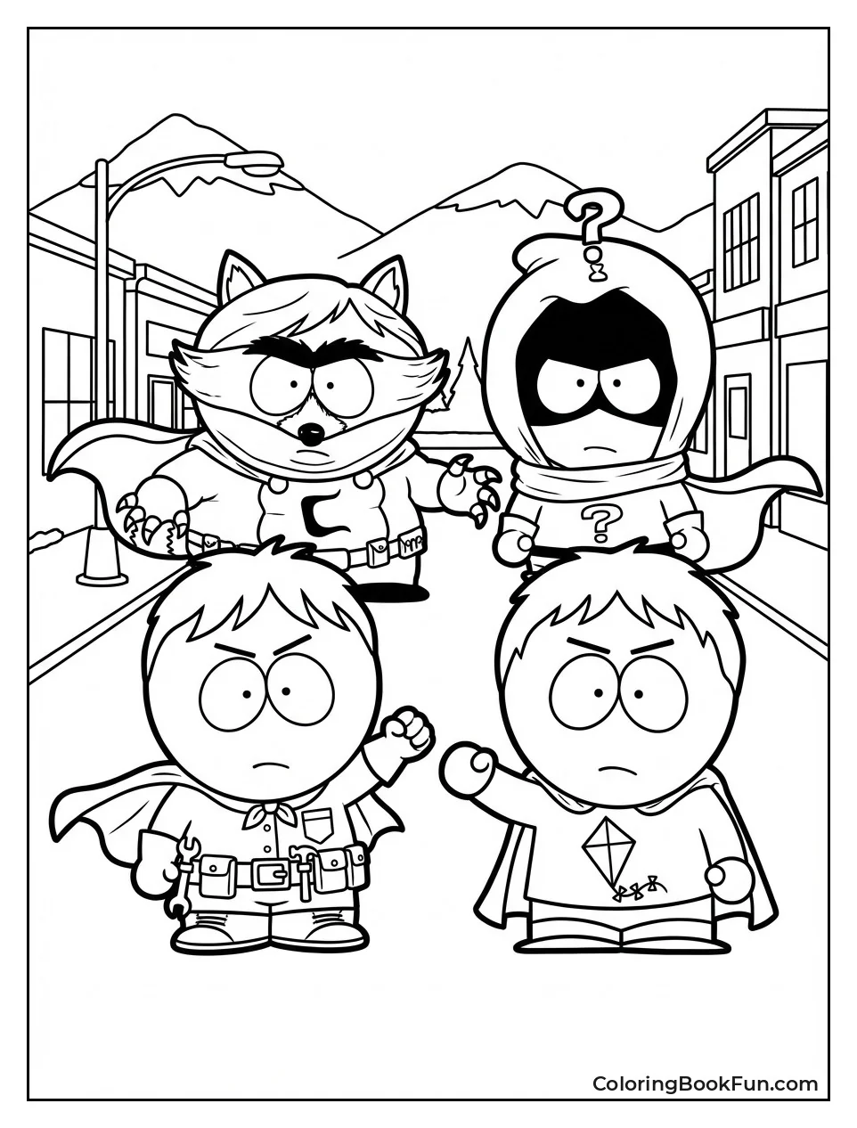 Superhero Boys Posing Together