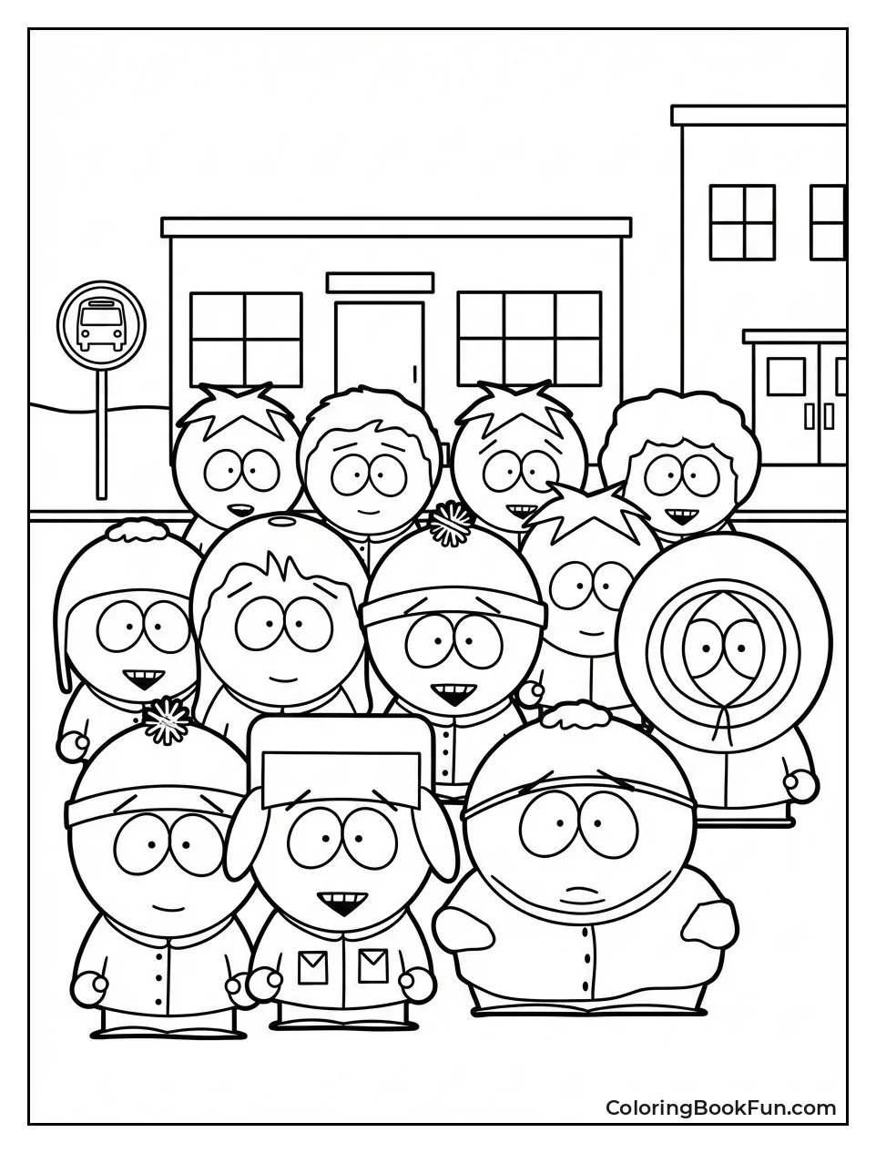 South Park Characters Posing Together