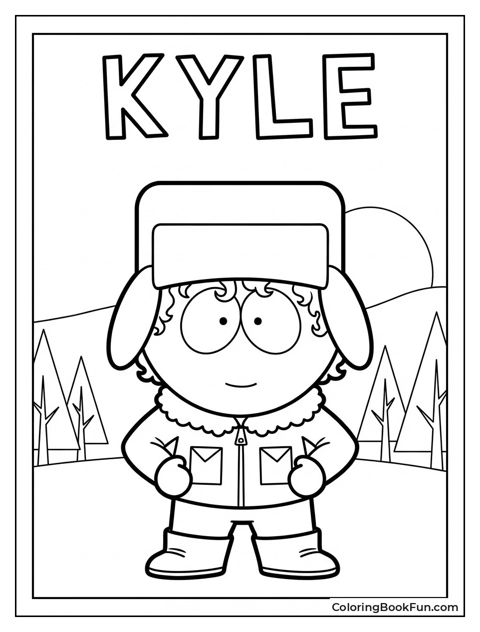 Kyle Posing in Green Ushanka