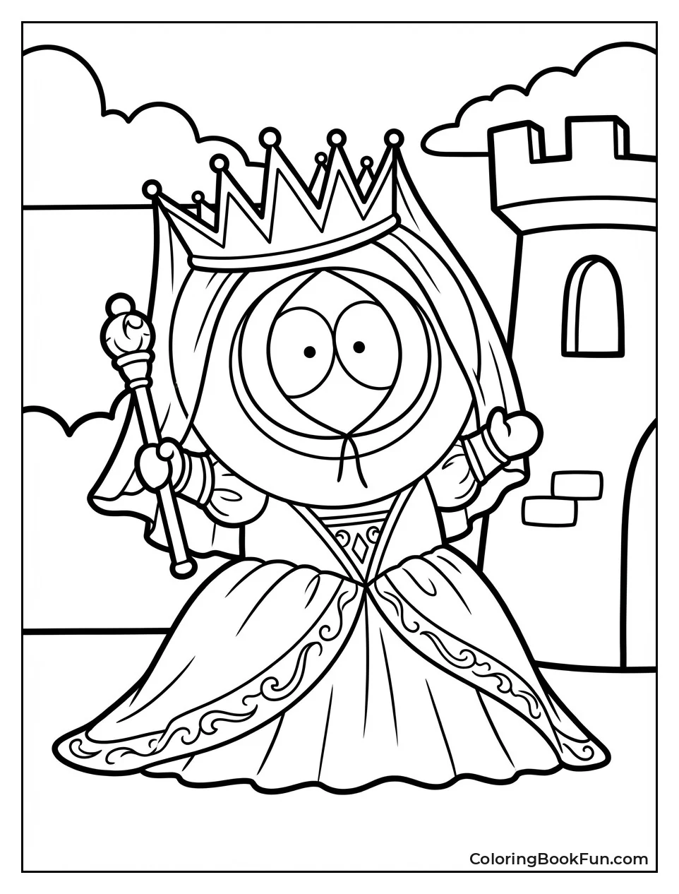 Princess Kenny in Flowing Gown