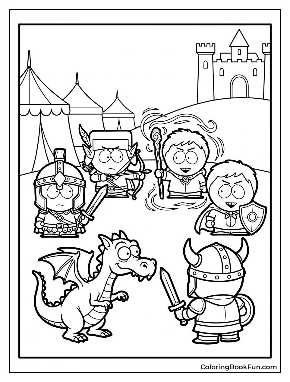 Boys Battling in Fantasy RPG