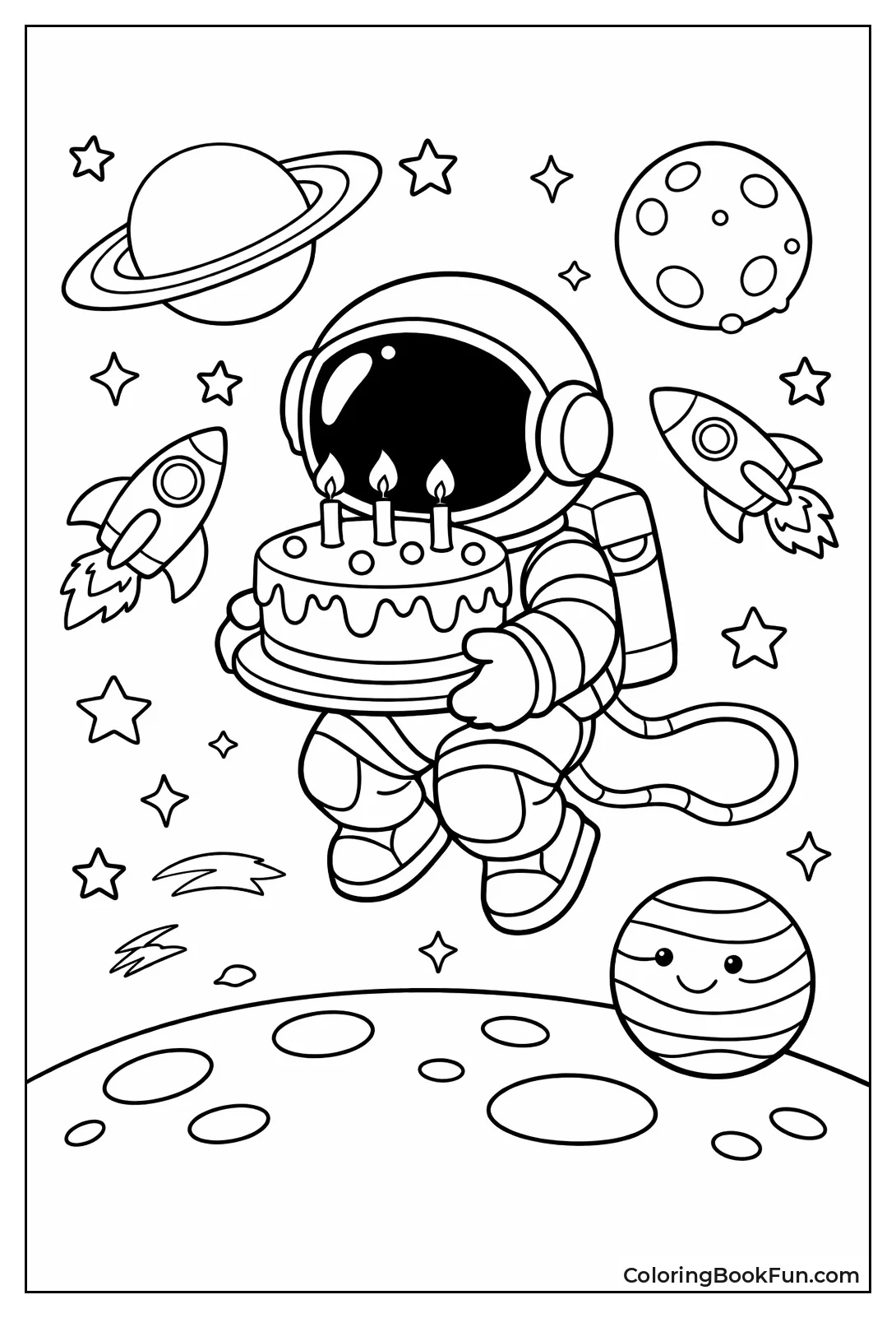 Astronaut Holds Space Cake