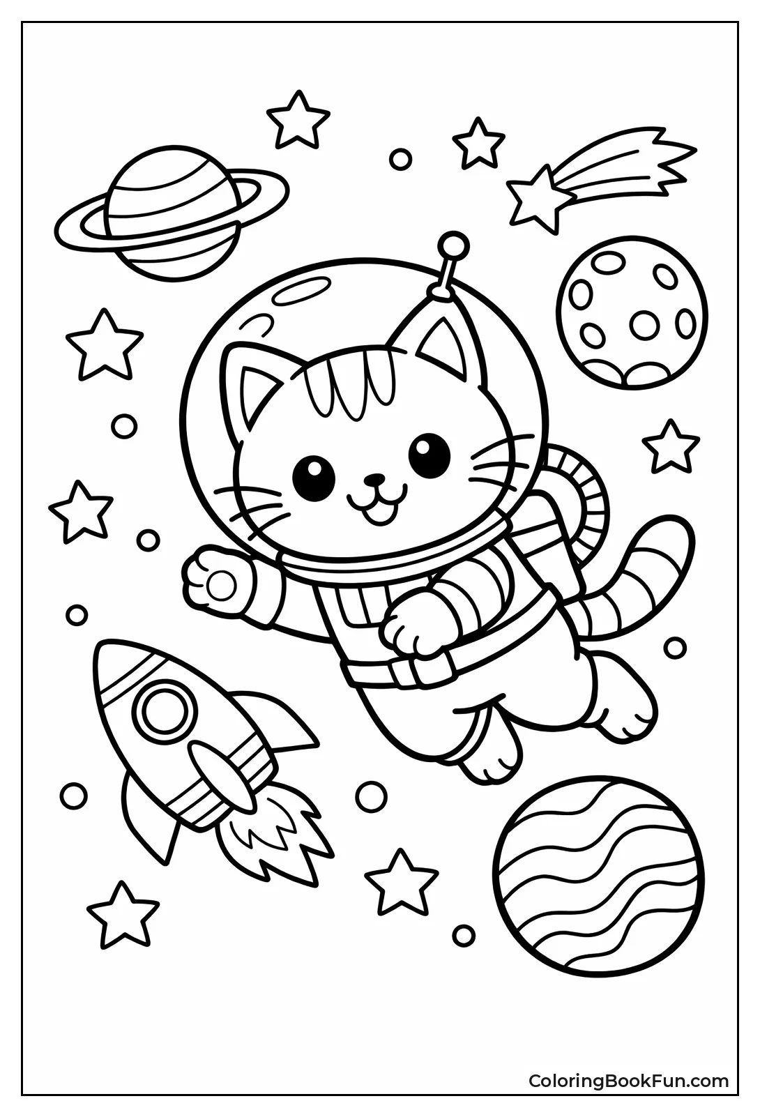 Astronaut Cat in Space