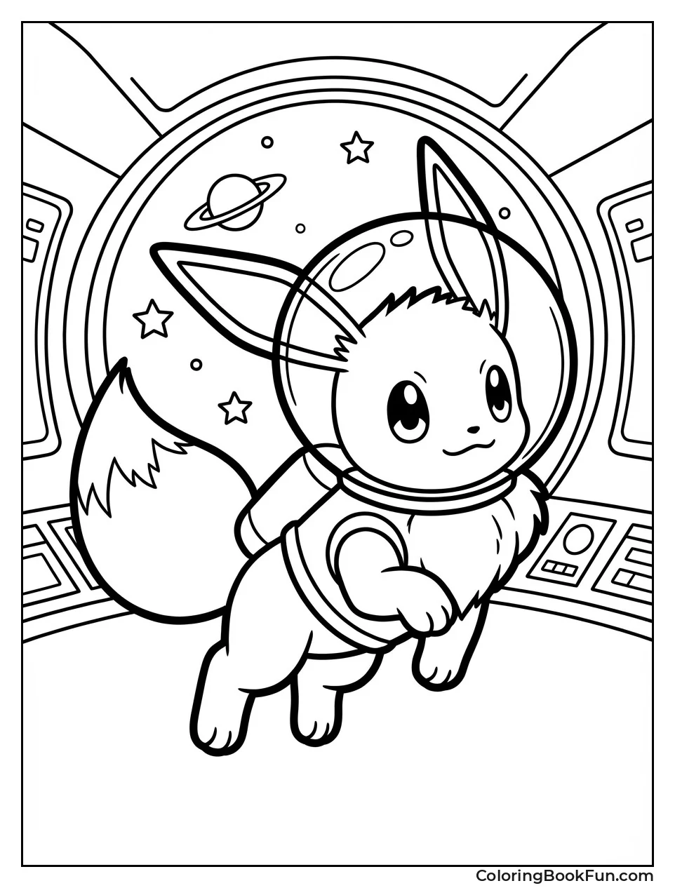 Astronaut Eevee in Space