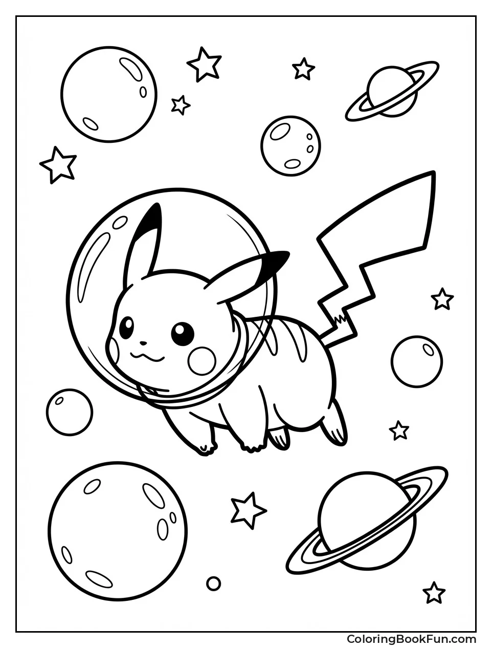 Pikachu Explores Outer Space