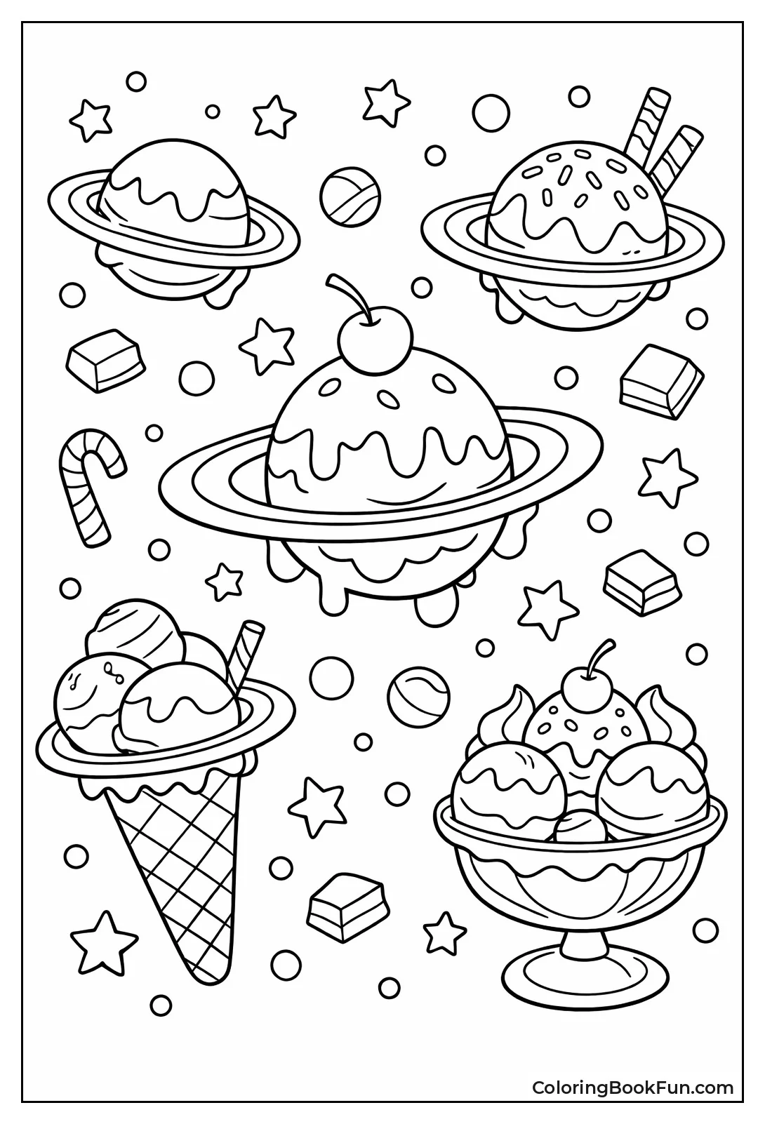 Planet Ice Cream in Space