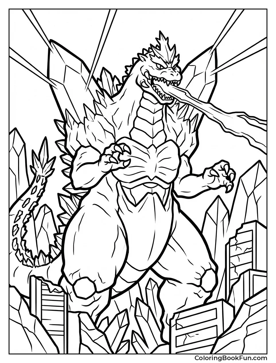 SpaceGodzilla Fires Crystal Beams